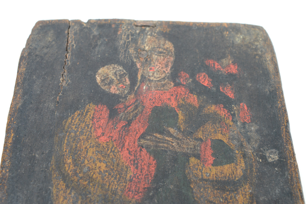 Antique Retablo Nuestra Señora del Refugio de los Pecadores