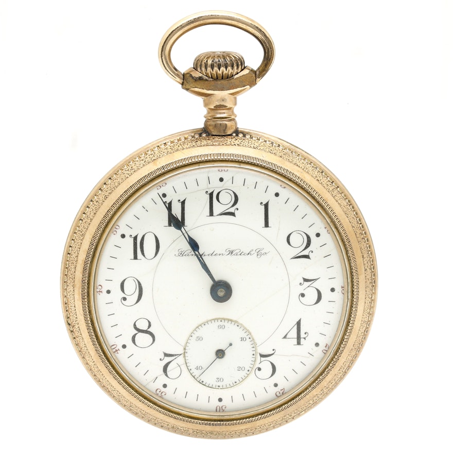 Antique Hampden Gold Filled Pocket Watch
