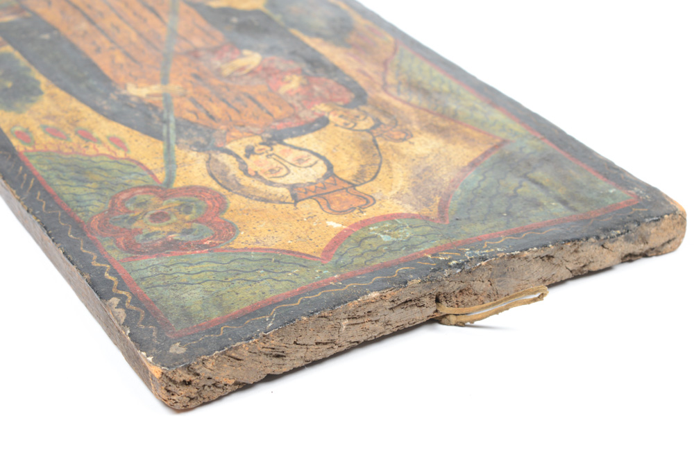 18th/19th Century Spanish Colonial Retablo of  San Jose y Jesus