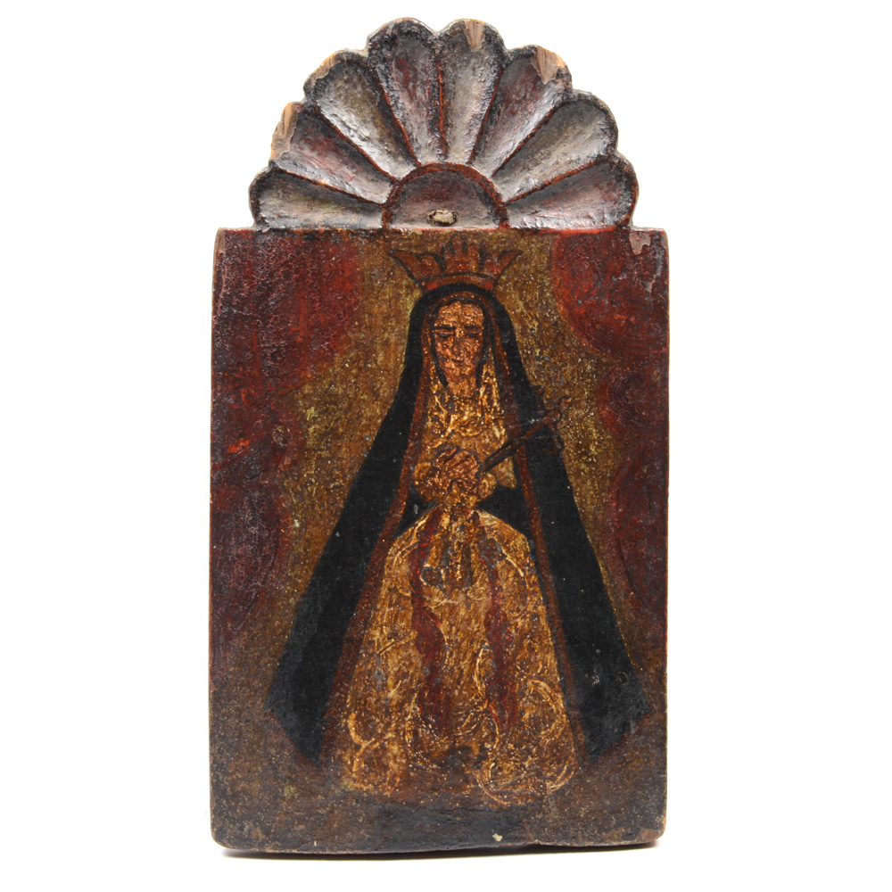 Excellent Retablo of Nuestra Señora de los Dolores