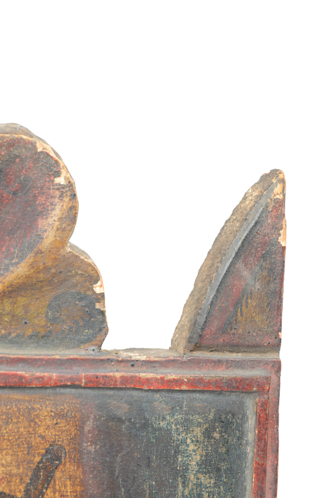 18th/19th Century Spanish Colonial Retablo of Arcángel Miguel