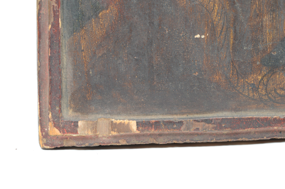 18th/19th Century Spanish Colonial Retablo of Arcángel Miguel