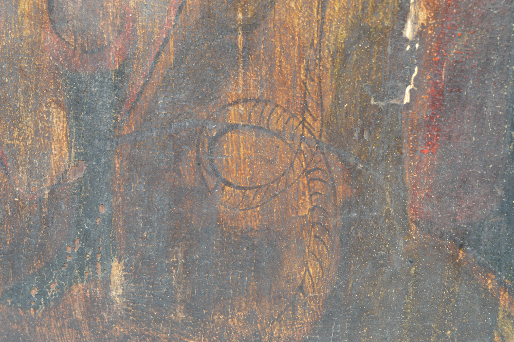 18th/19th Century Spanish Colonial Retablo of Arcángel Miguel