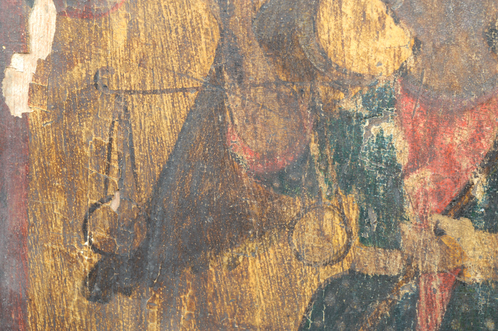 18th/19th Century Spanish Colonial Retablo of Arcángel Miguel