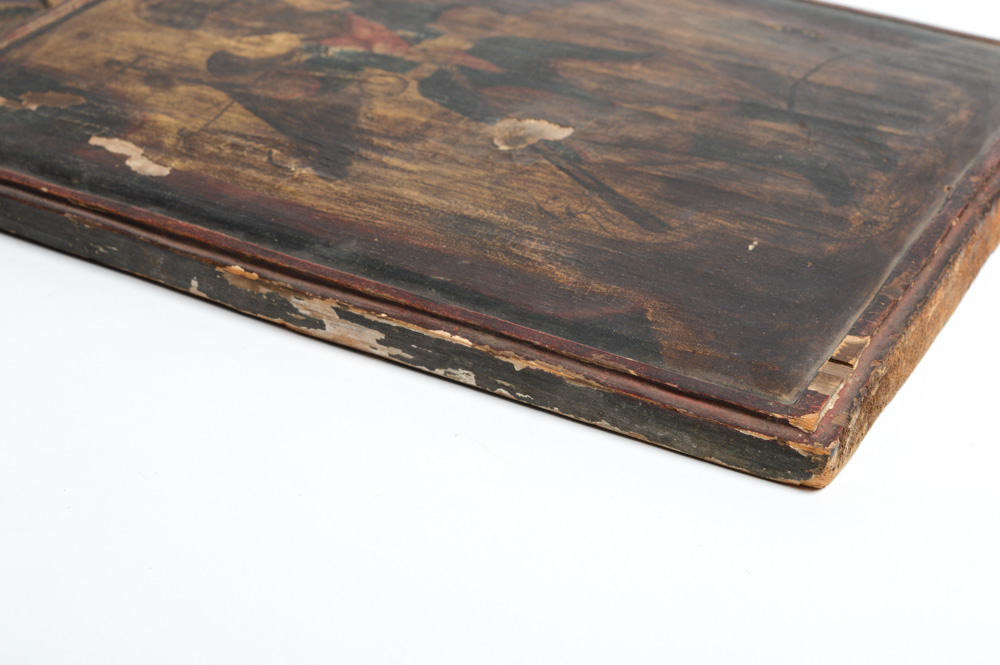 18th/19th Century Spanish Colonial Retablo of Arcángel Miguel