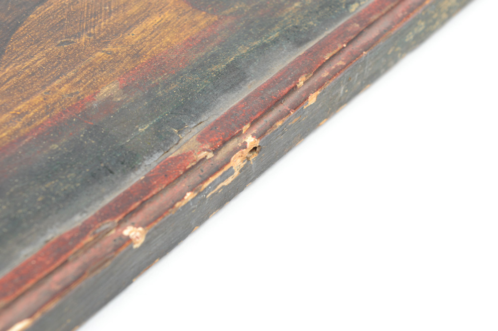 18th/19th Century Spanish Colonial Retablo of Arcángel Miguel