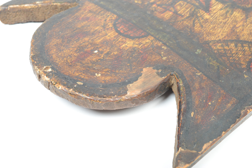 Antique Spanish Colonial Retablo-El Sagrado Corazón de Jesús