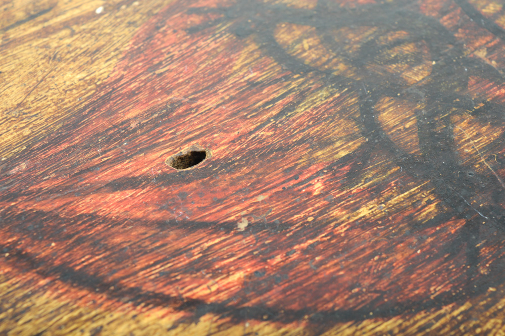 Antique Spanish Colonial Retablo-El Sagrado Corazón de Jesús