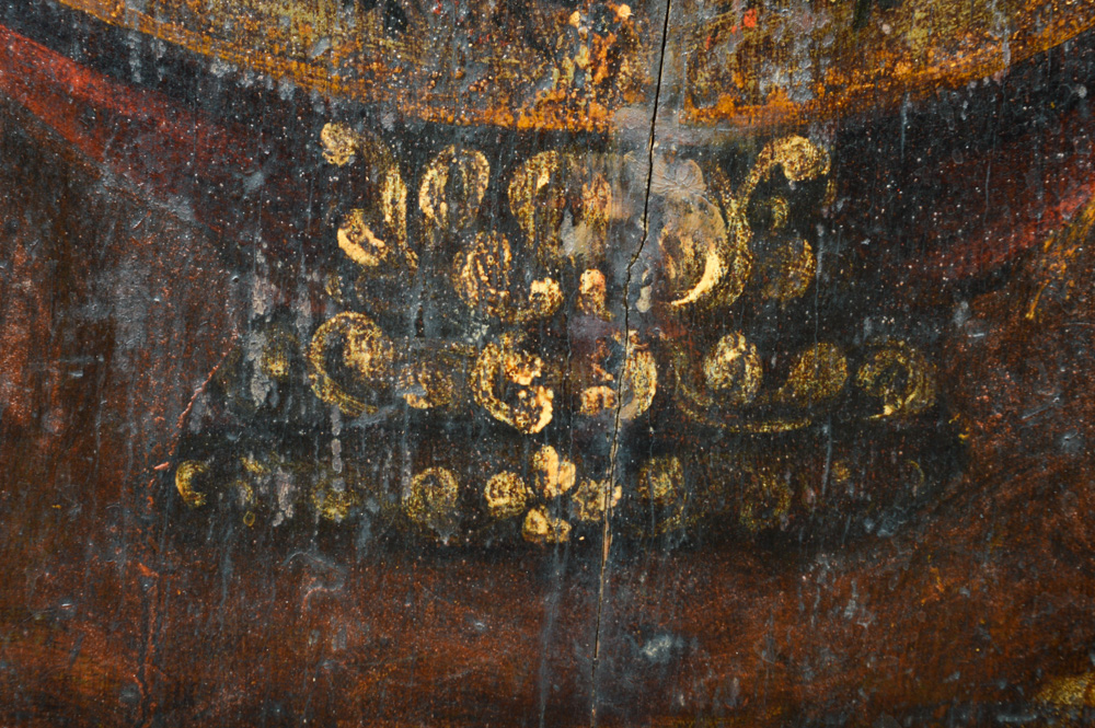 Antique Spanish Colonial Retablo of Mary and Jesus