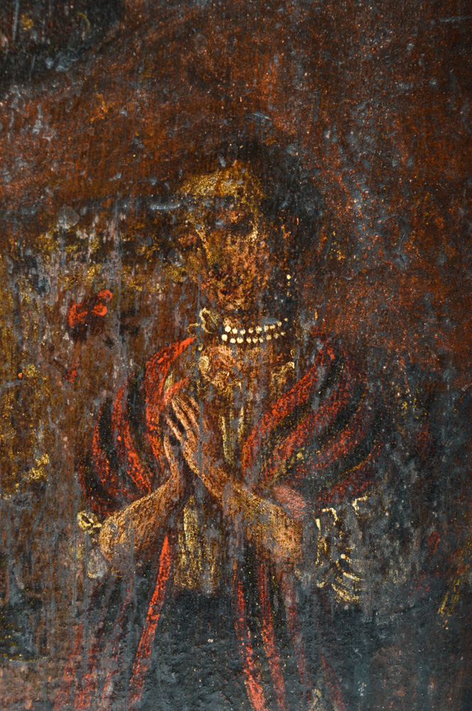 Antique Spanish Colonial Retablo of Mary and Jesus