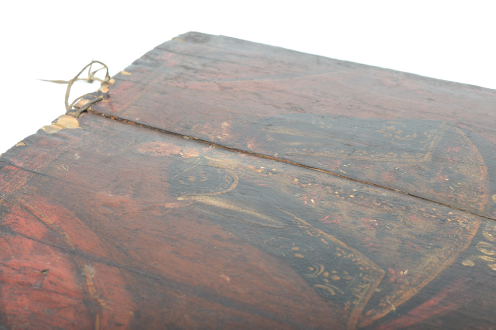 Antique Spanish Colonial Retablo of Mary and Jesus