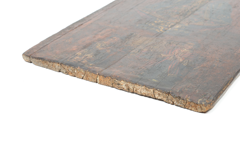 Antique Spanish Colonial Retablo of Mary and Jesus