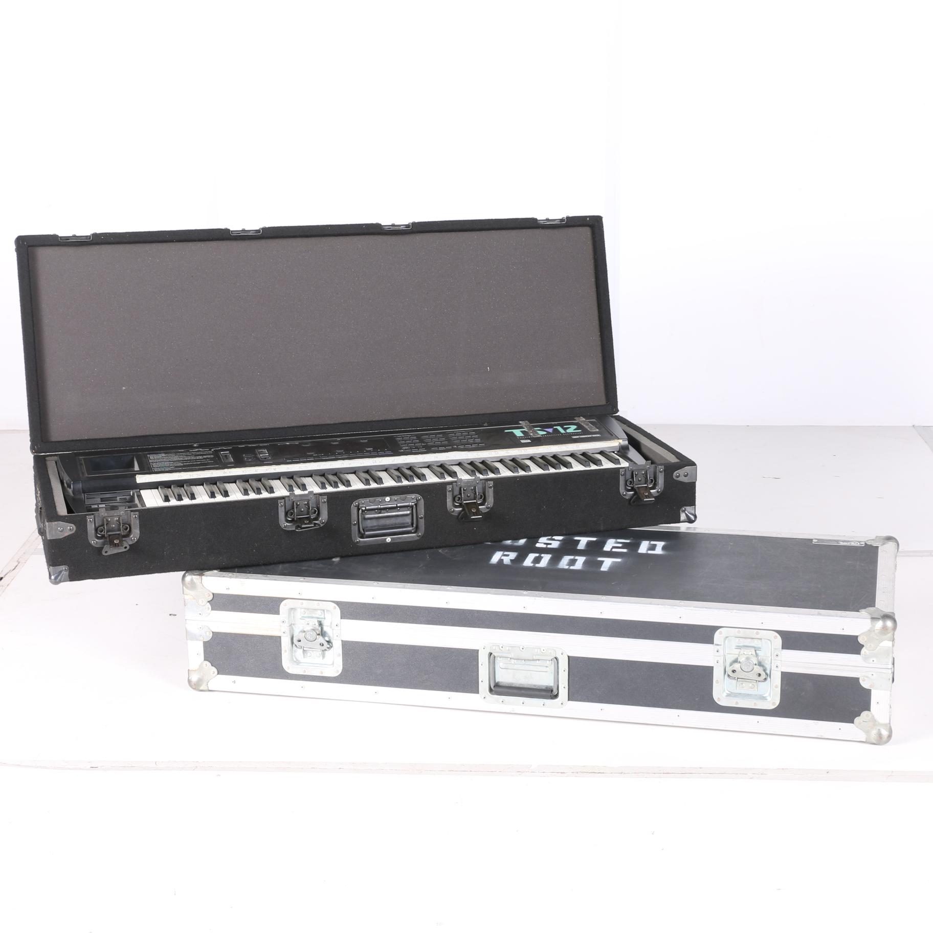 1990s Ensoniq TS-12 Synthesizer and "Rusted Root" Road Cases