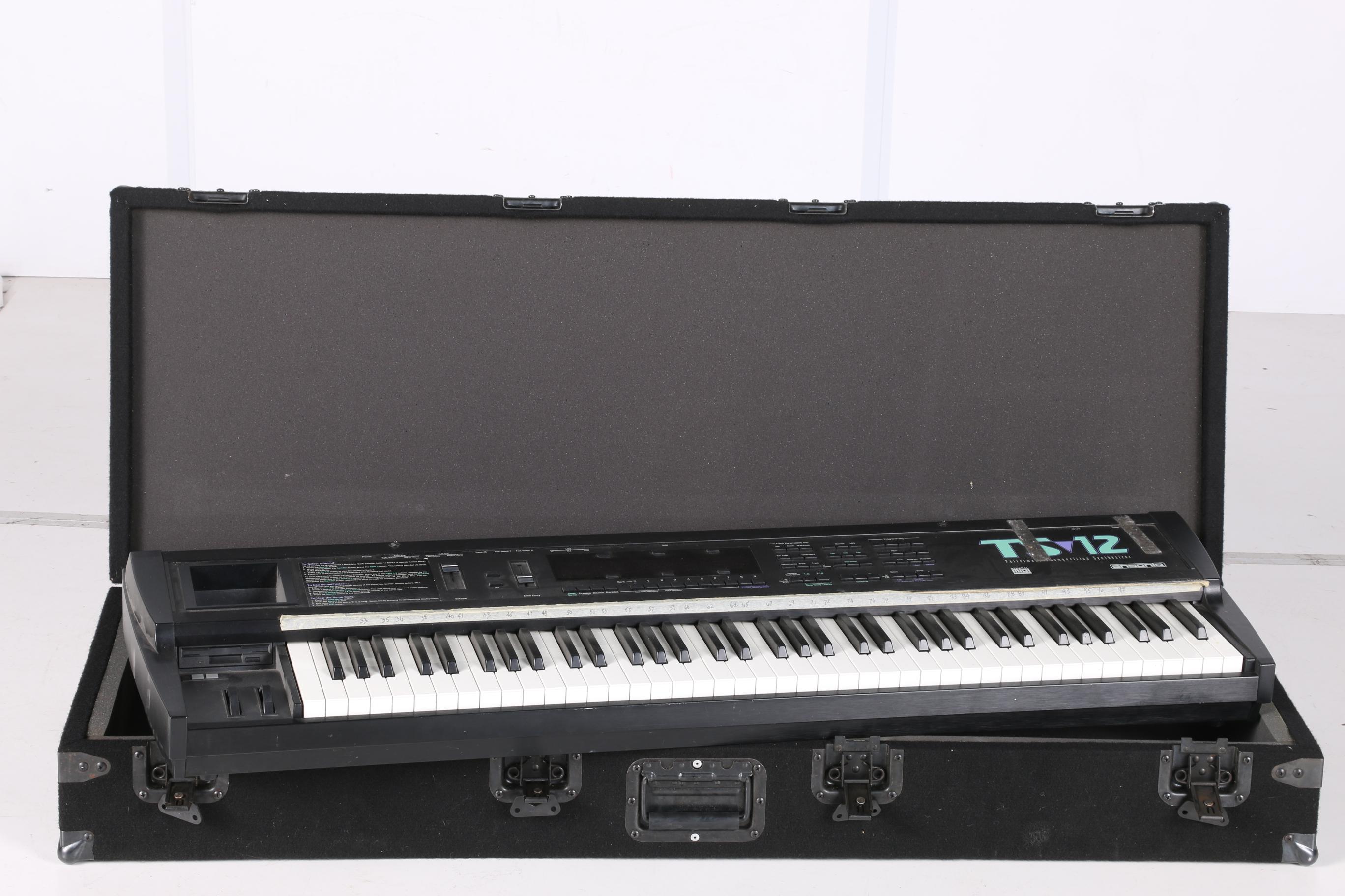 1990s Ensoniq TS-12 Synthesizer and "Rusted Root" Road Cases