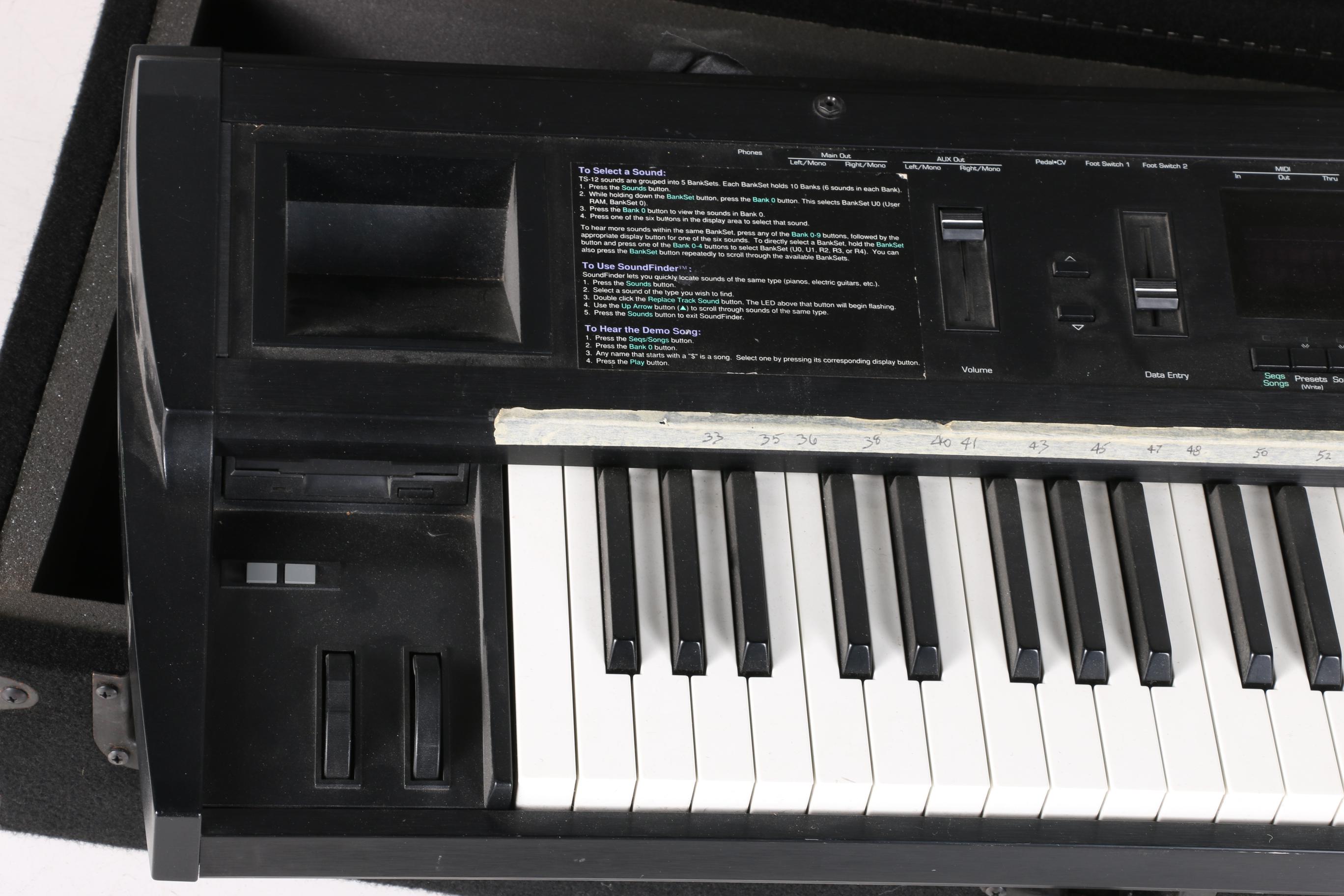 1990s Ensoniq TS-12 Synthesizer and "Rusted Root" Road Cases