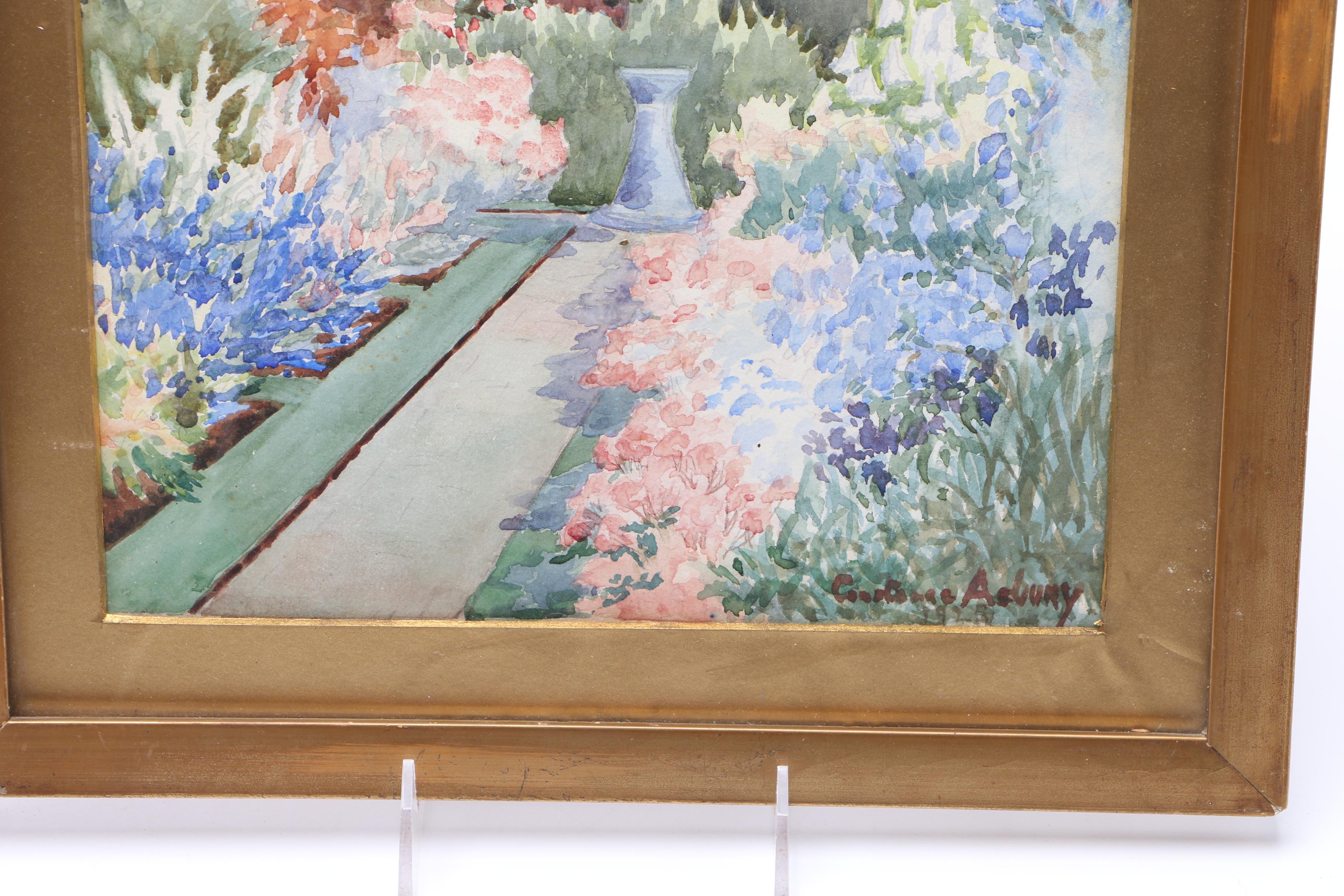 Asbury Watercolor Painting on Paper Garden Landscape