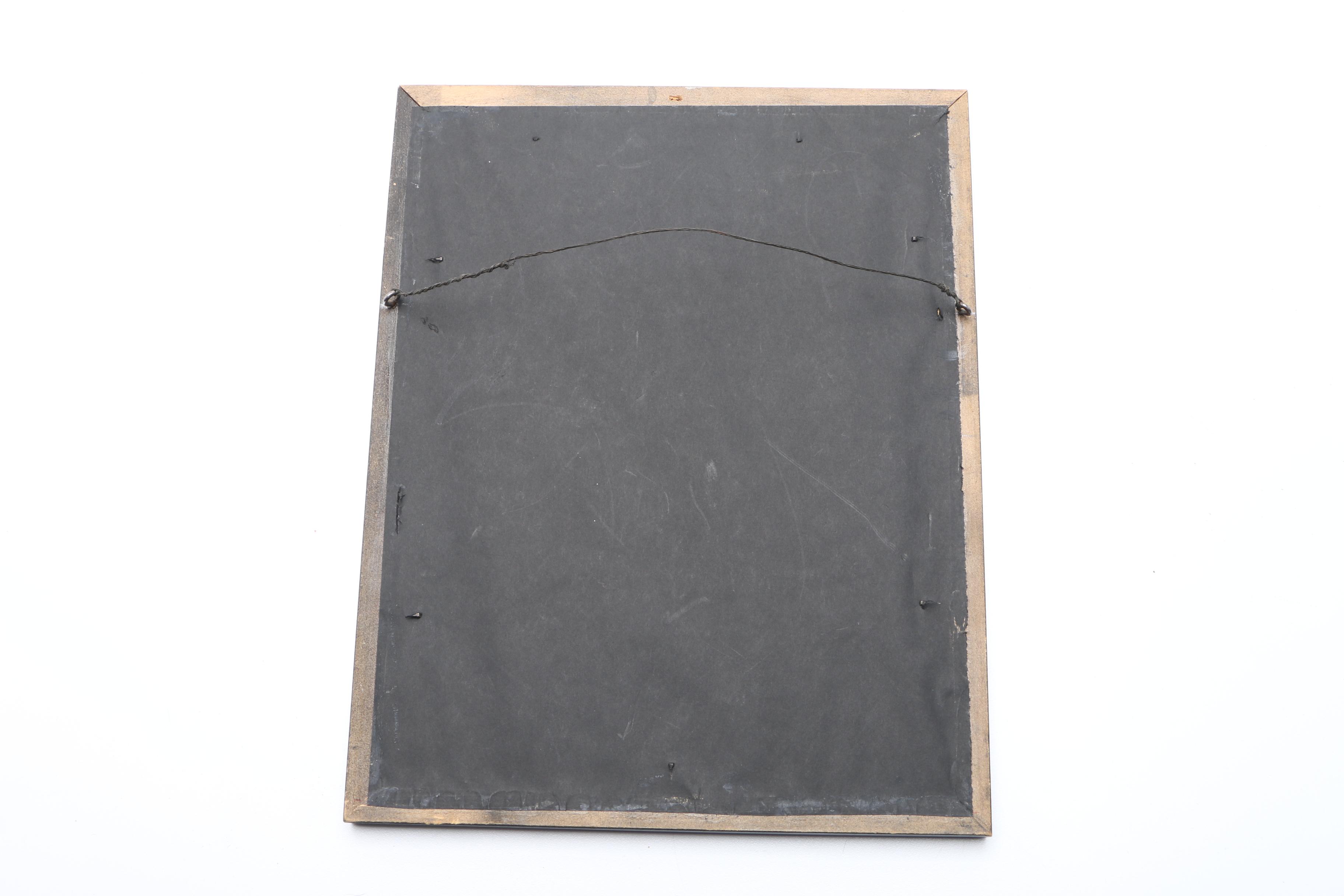 H. Leisch Signed Hand-colored Etching on Silk