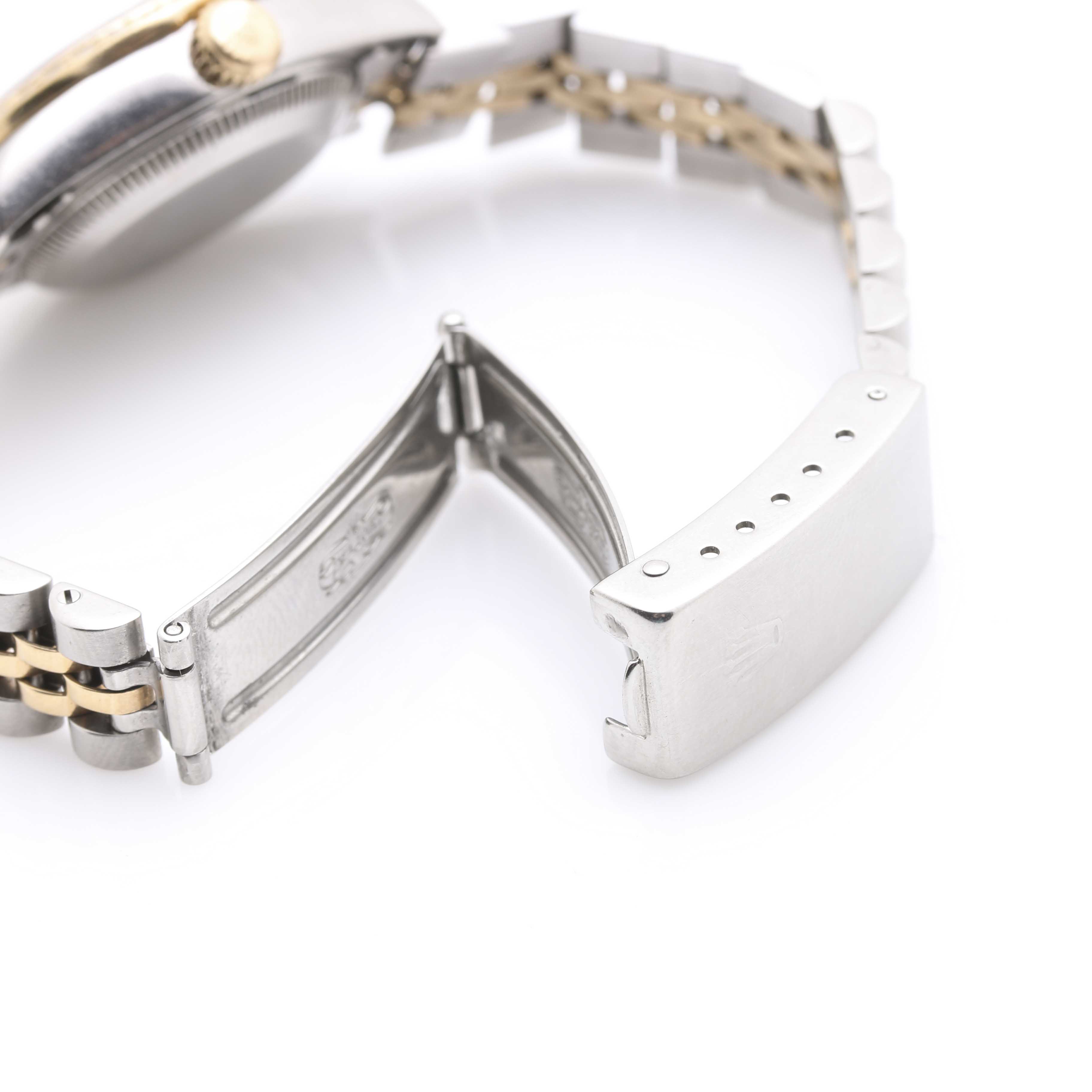 18K Yellow Gold and Stainless Steel Rolex Oyster Perpetual Datejust Model 69173 Diamond Watch