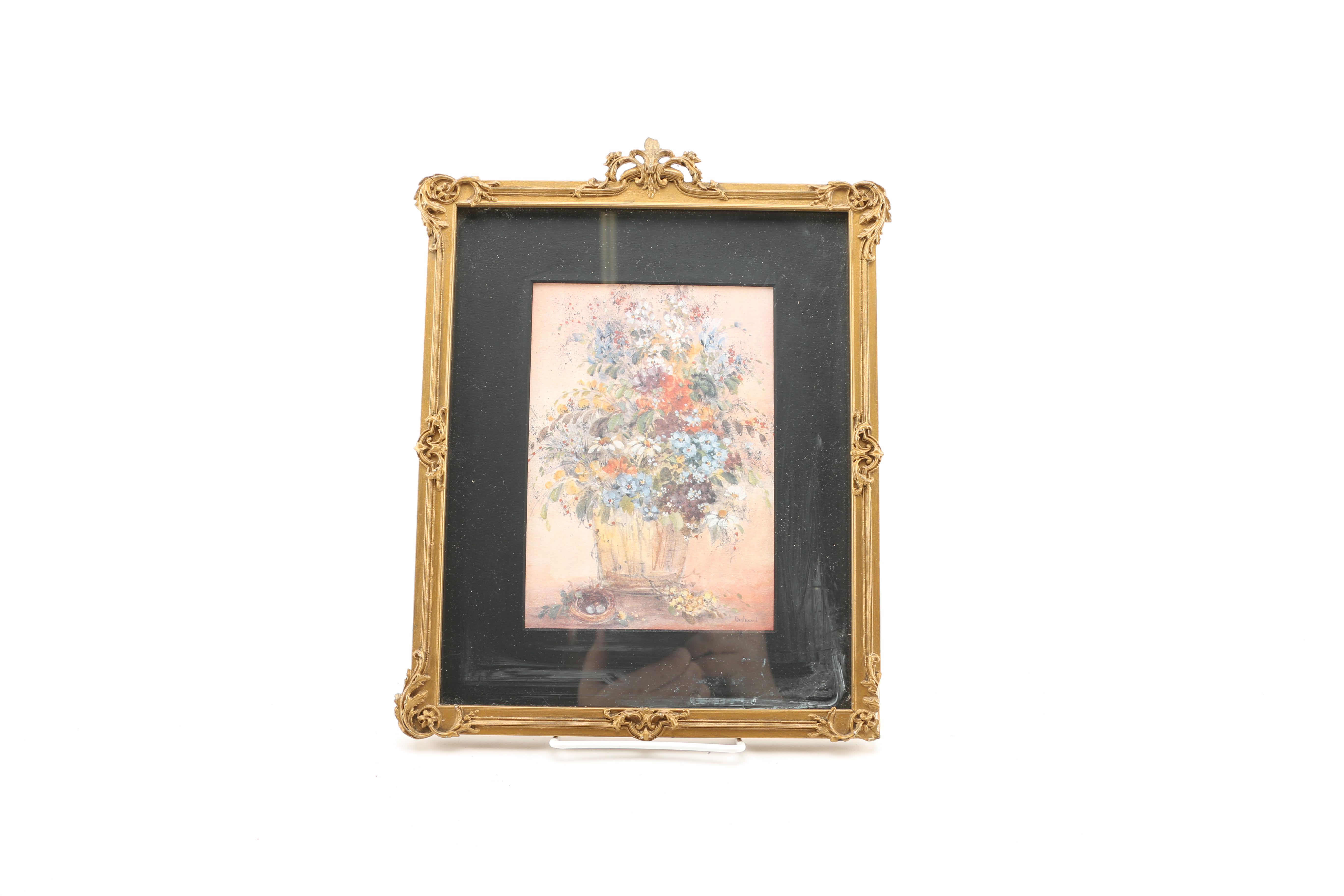 Two Floral Still Life Prints