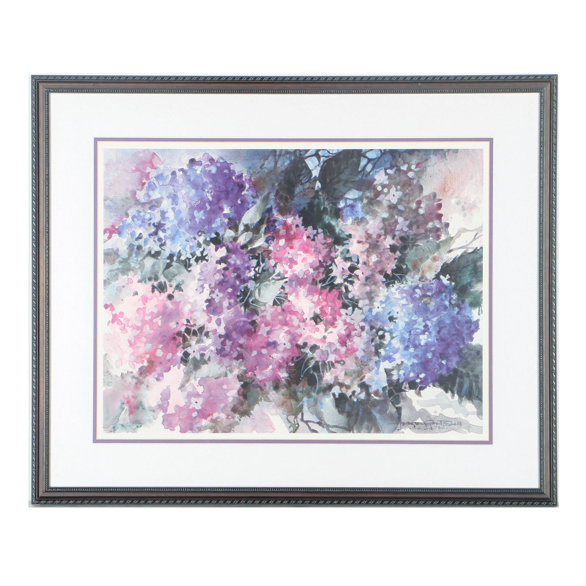 Josie Van Gent Edell Limited Edition Offset Lithograph of Flowers