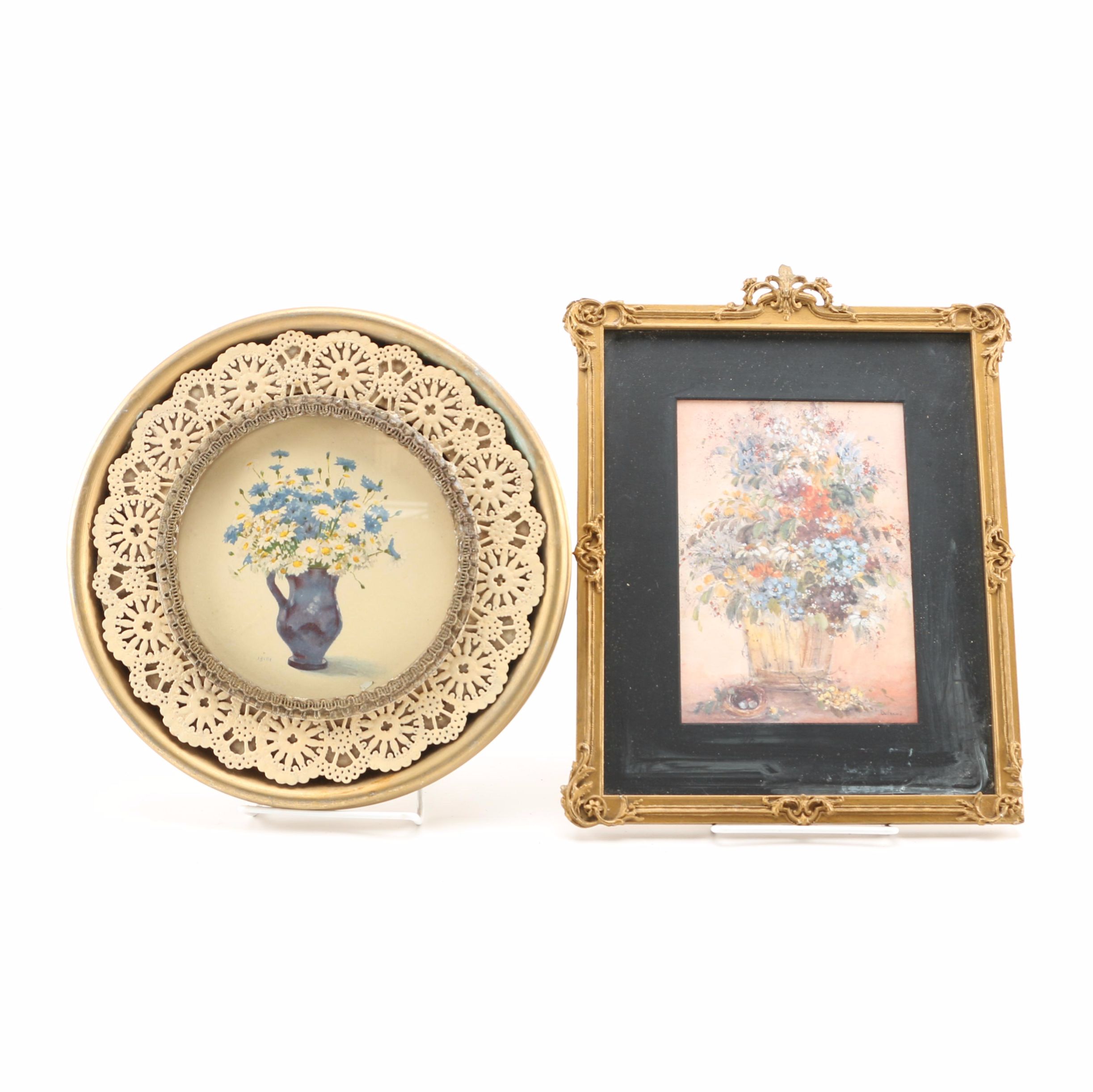 Two Floral Still Life Prints