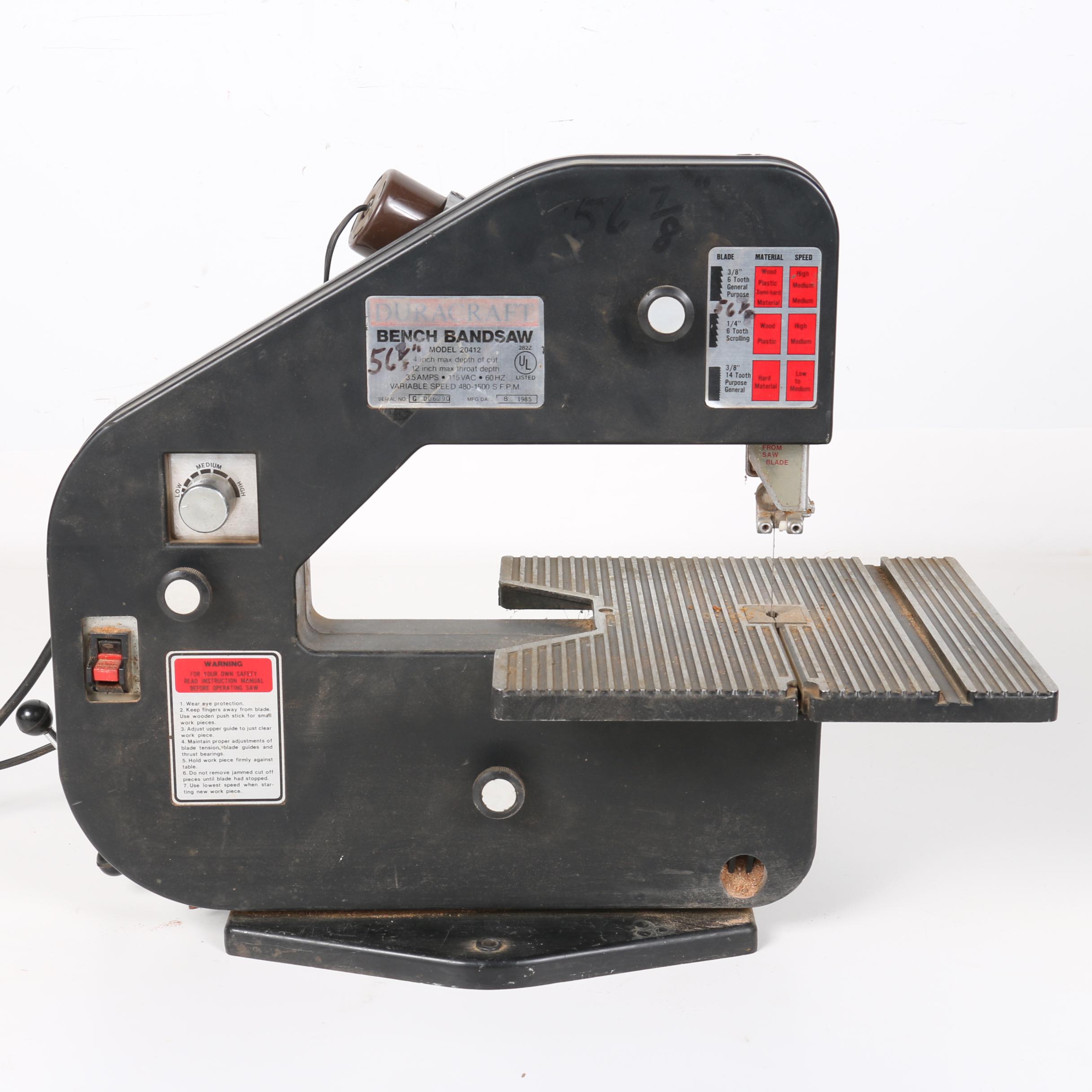 Duracraft Bench Bandsaw