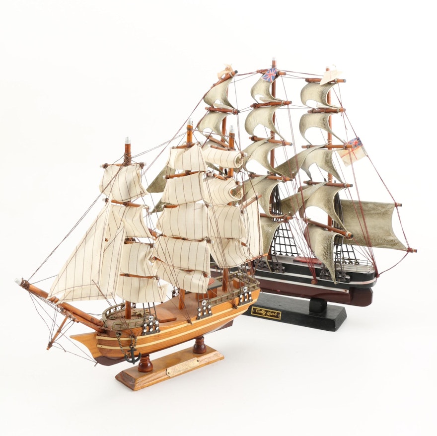 Cutty Sark and HMS Bounty Models
