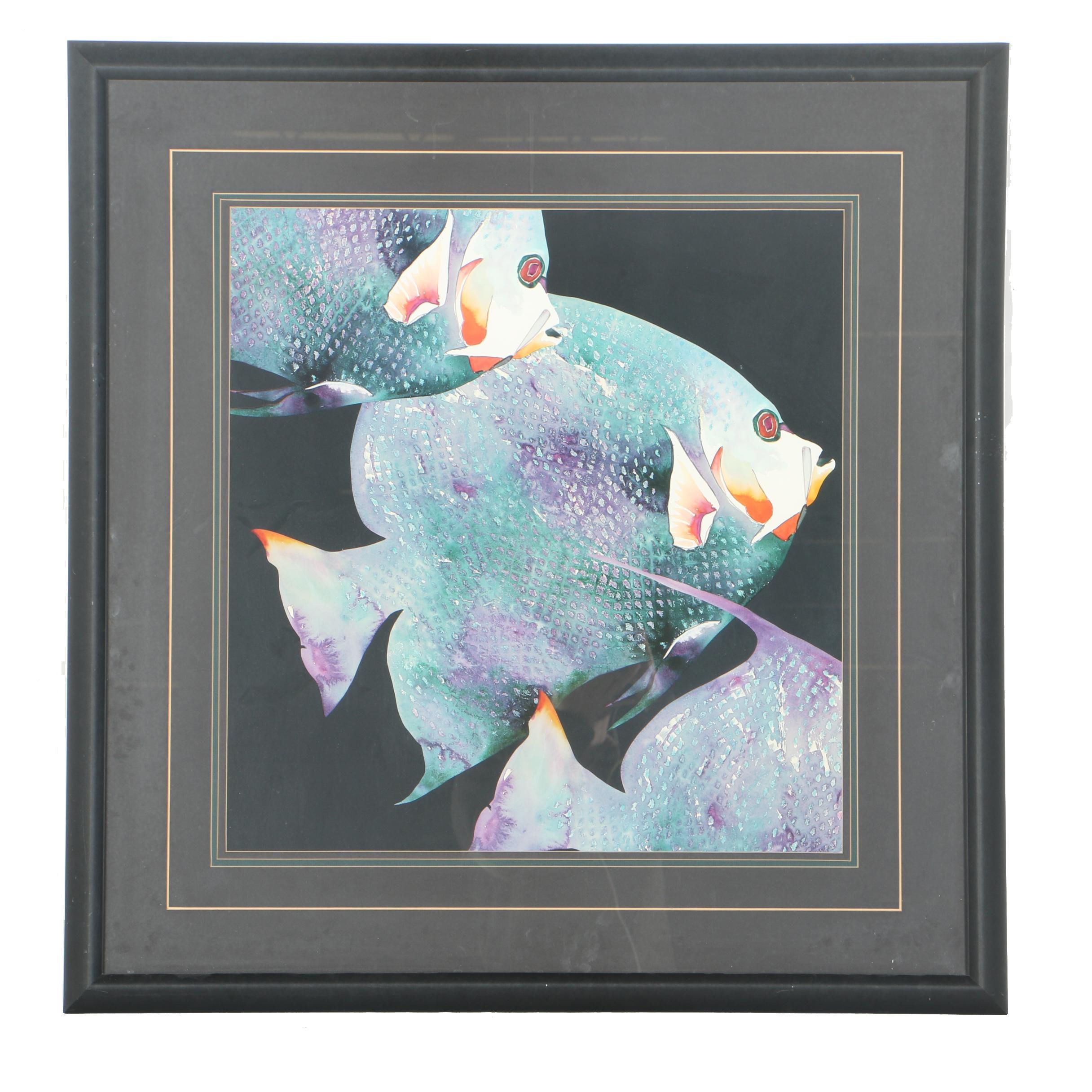 Offset Lithograph of Fish