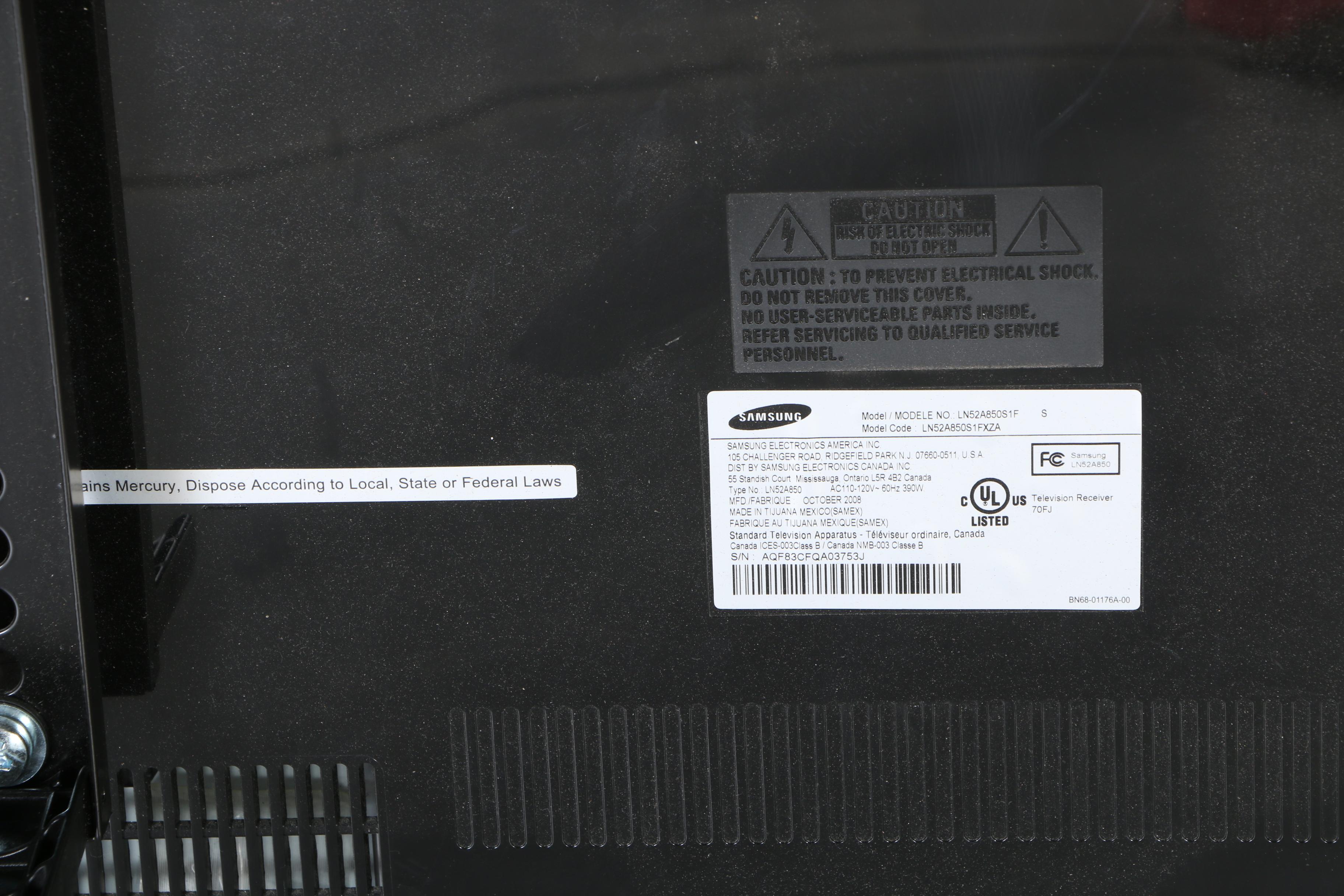 Samsung 52" Flat Screen Television