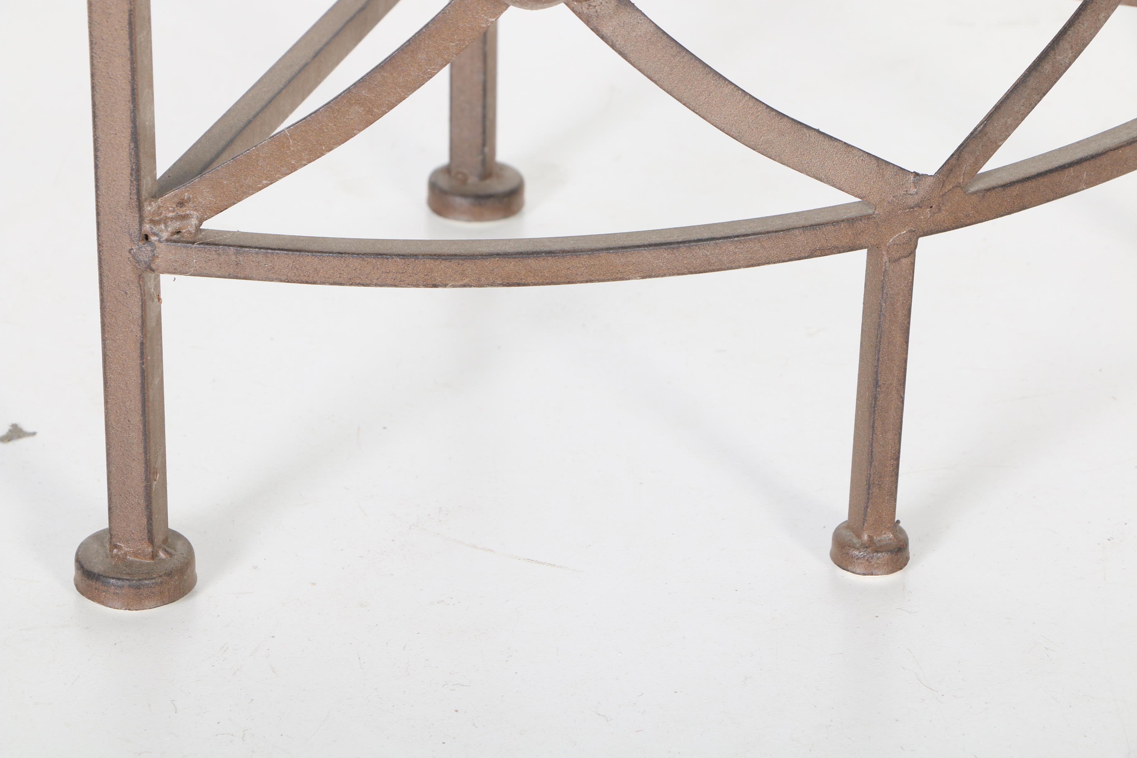 Small Metal Corner Accent Table
