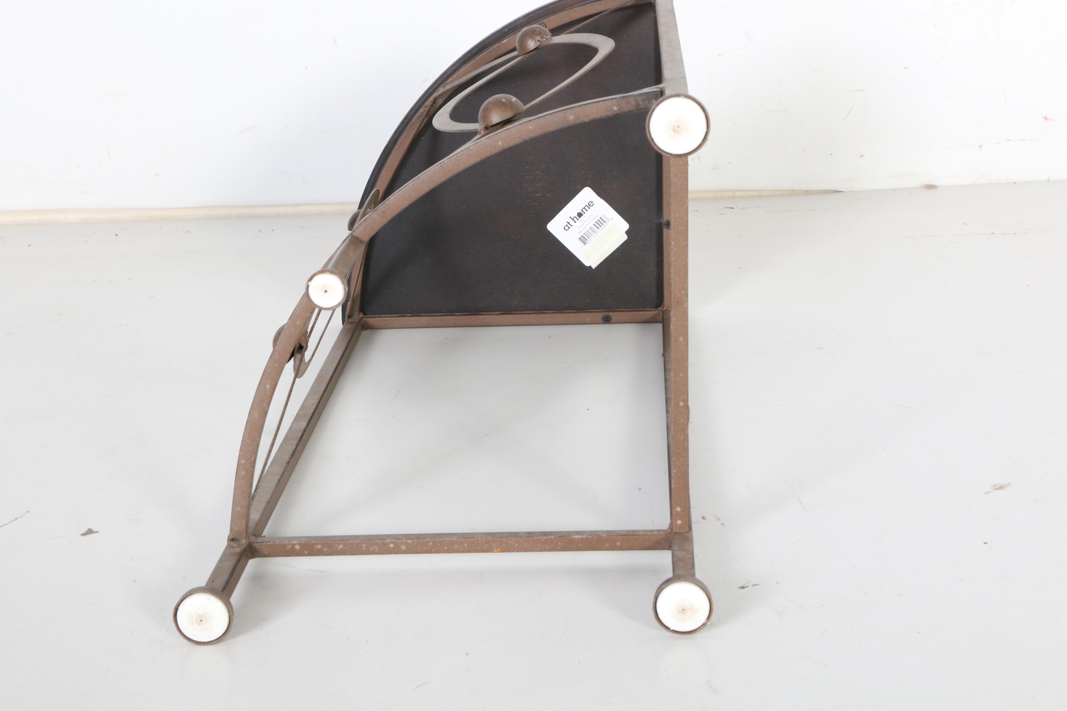 Small Metal Corner Accent Table