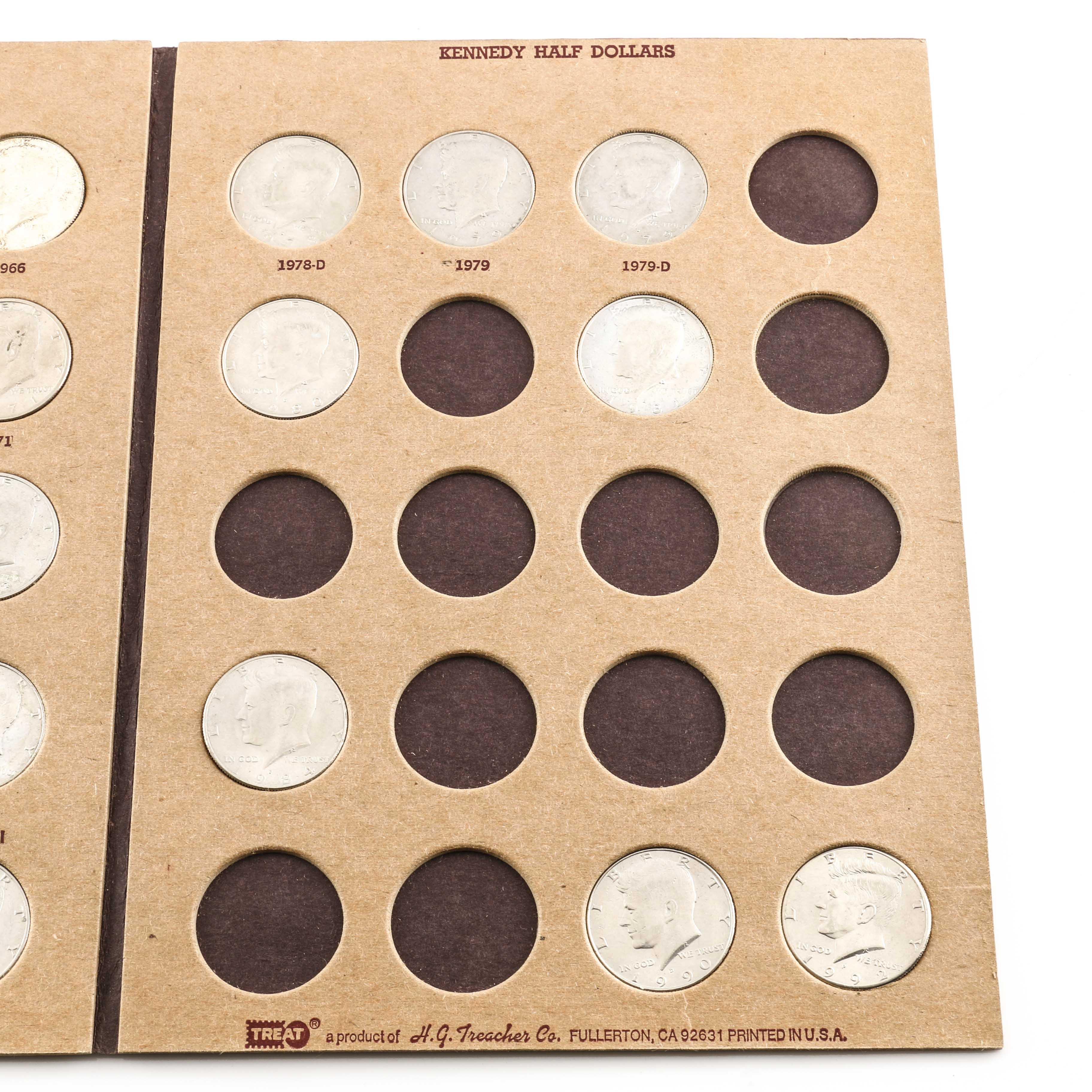 Binder of U.S. Half Dollars