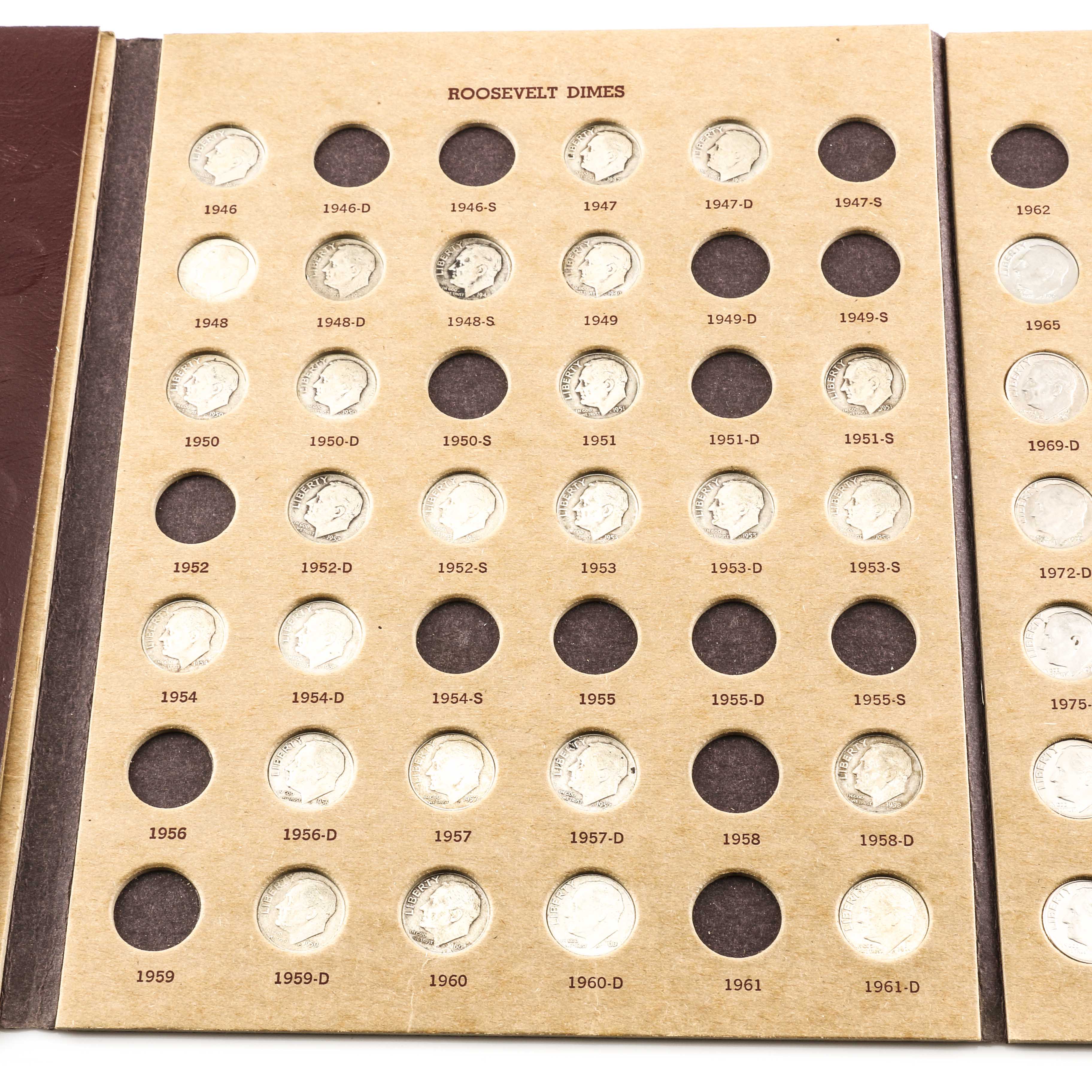 Binder of Mercury and Roosevelt Dimes
