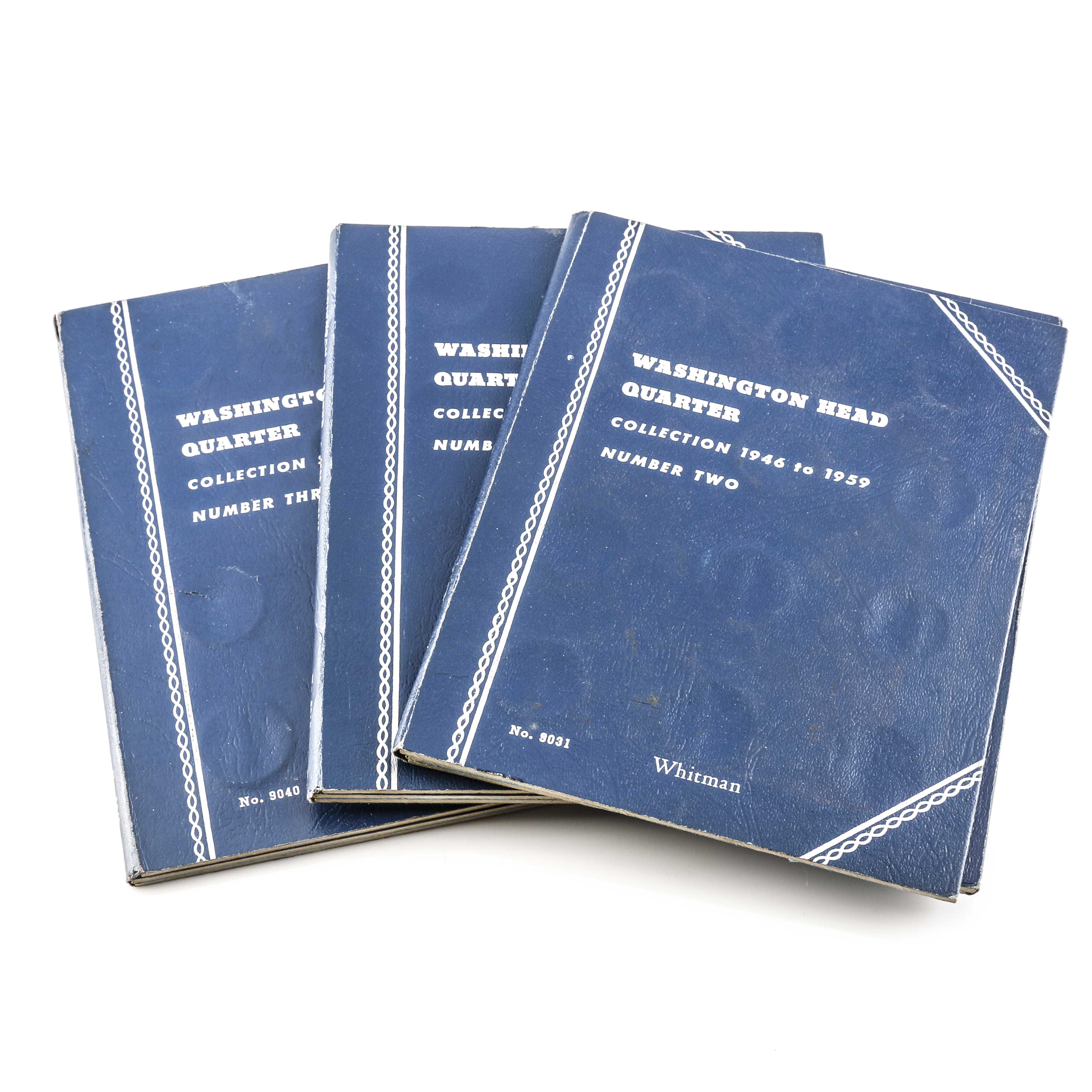 Three Whitman Binders of Washington Quarters