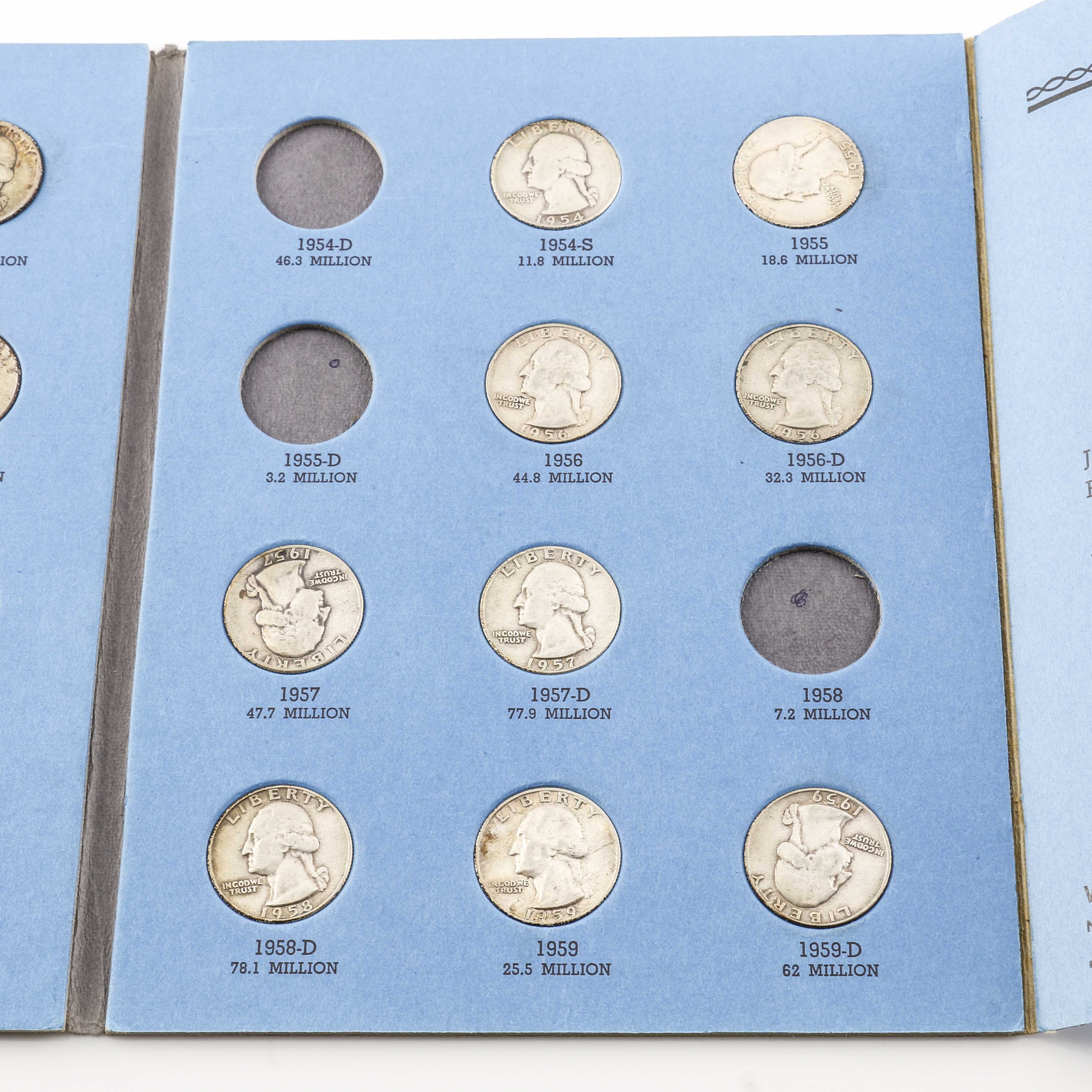 Three Whitman Binders of Washington Quarters