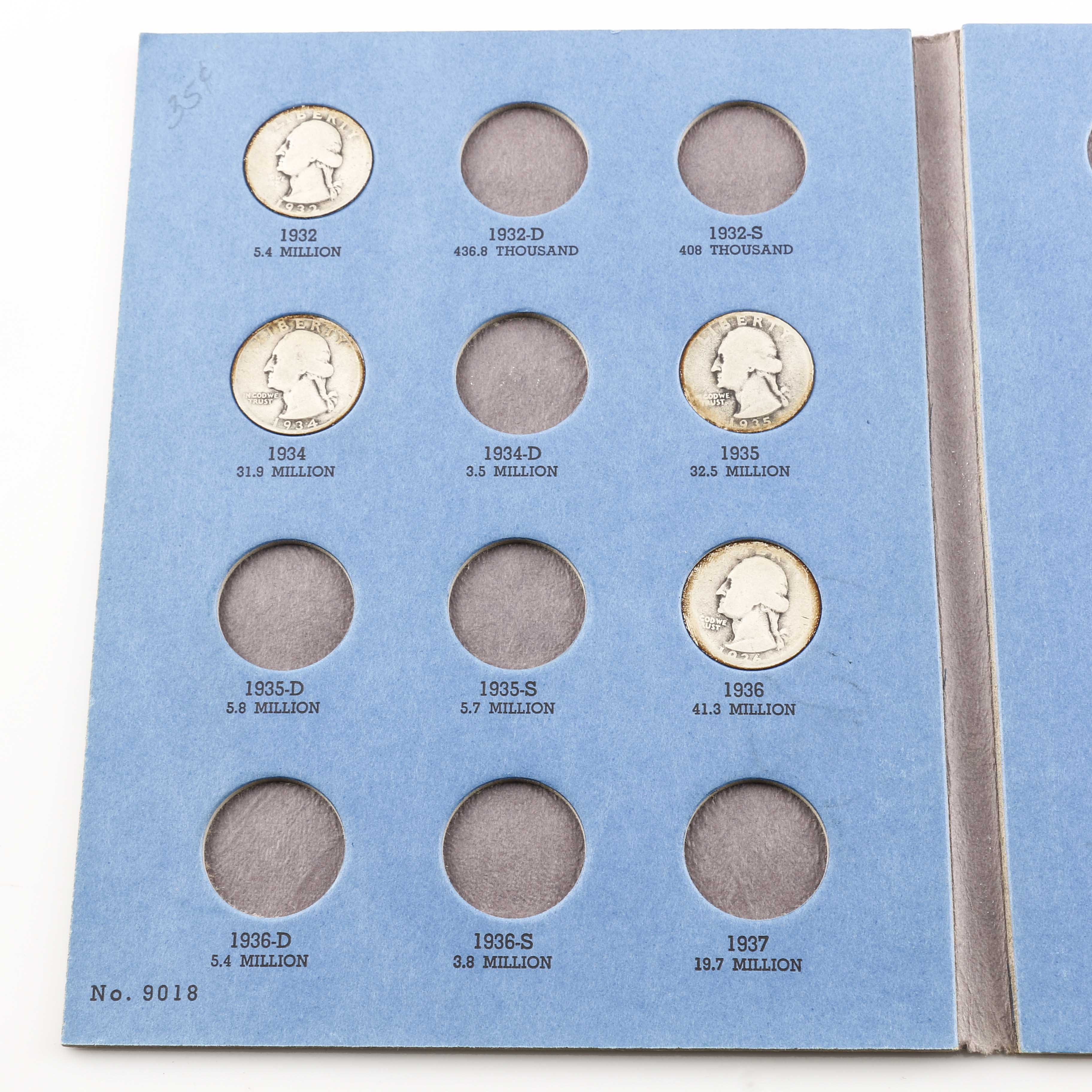 Three Whitman Binders of Washington Quarters