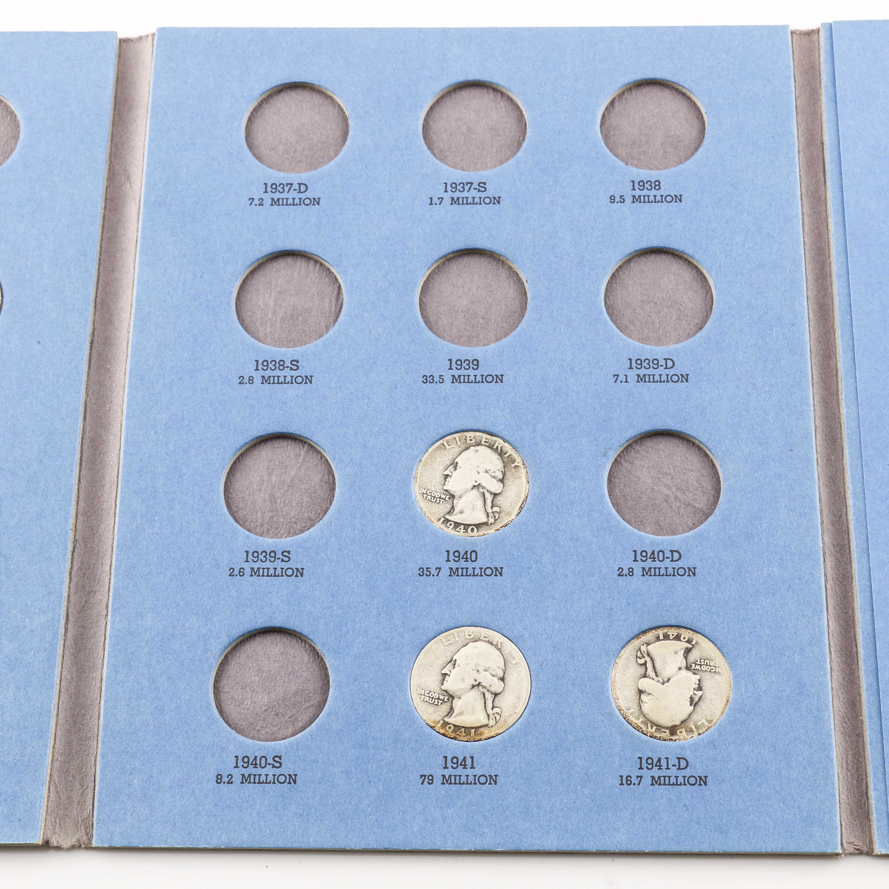 Three Whitman Binders of Washington Quarters