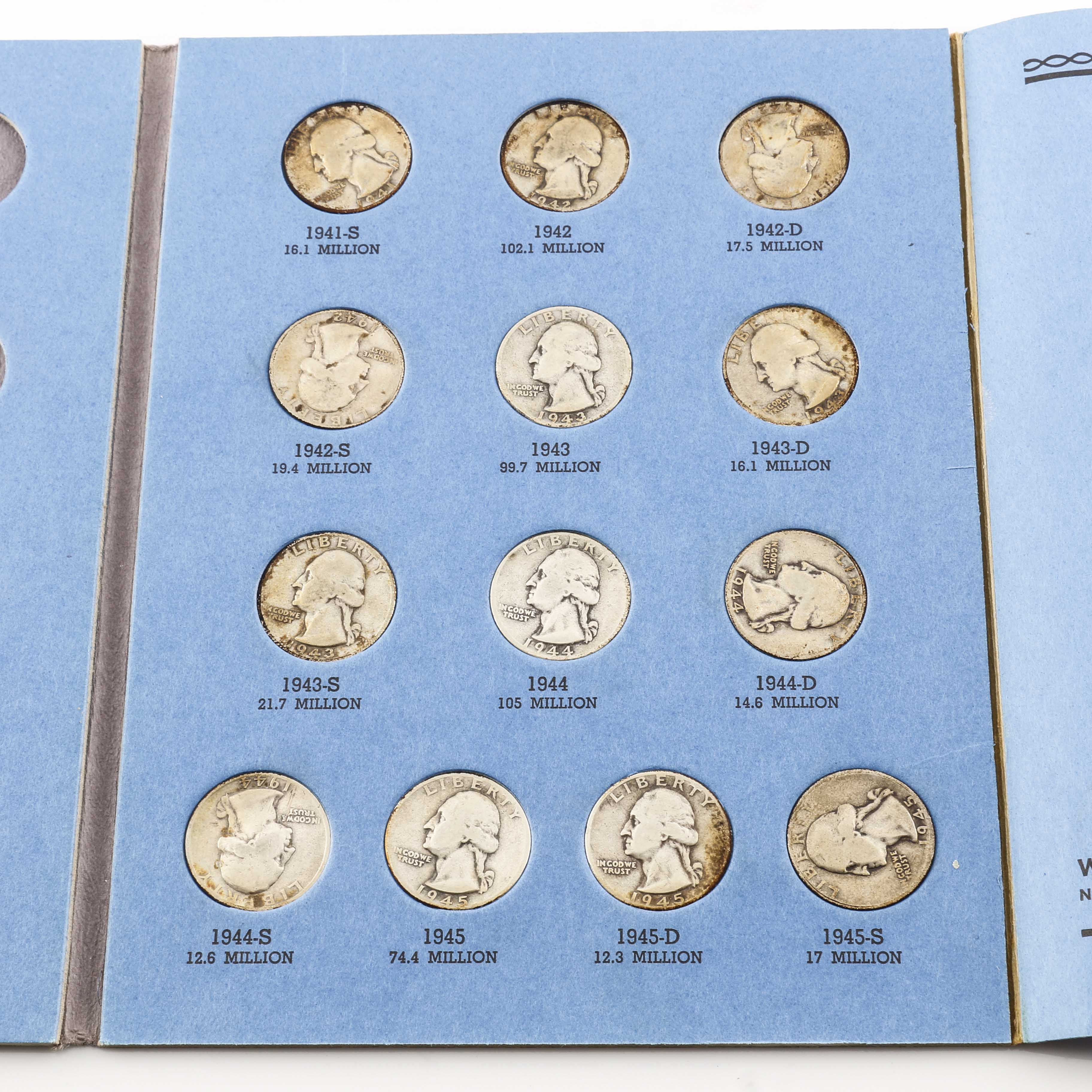 Three Whitman Binders of Washington Quarters