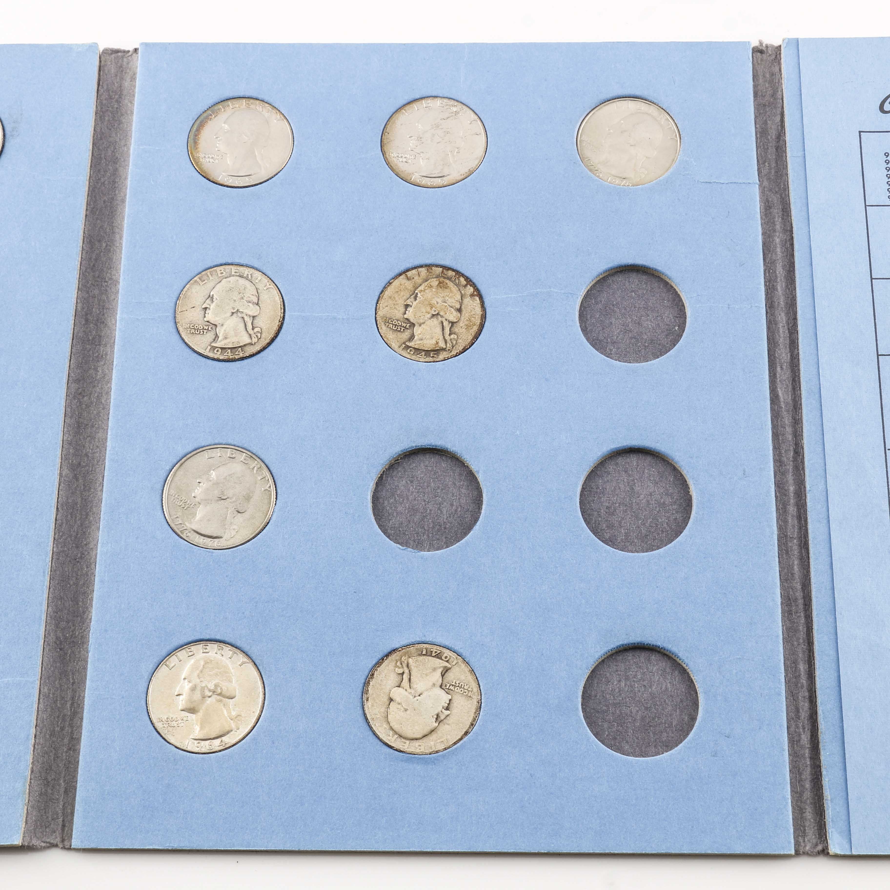 Three Whitman Binders of Washington Quarters