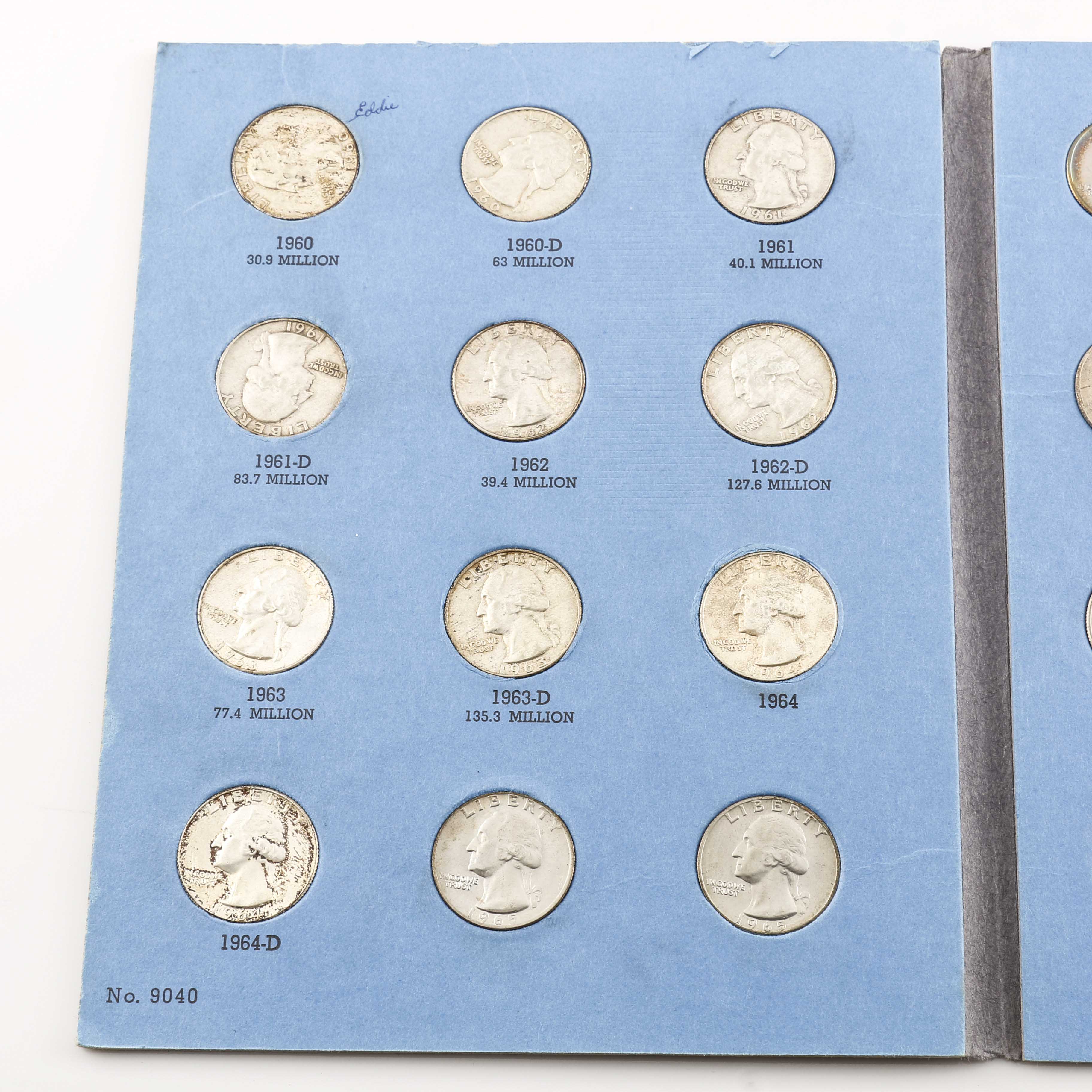 Three Whitman Binders of Washington Quarters
