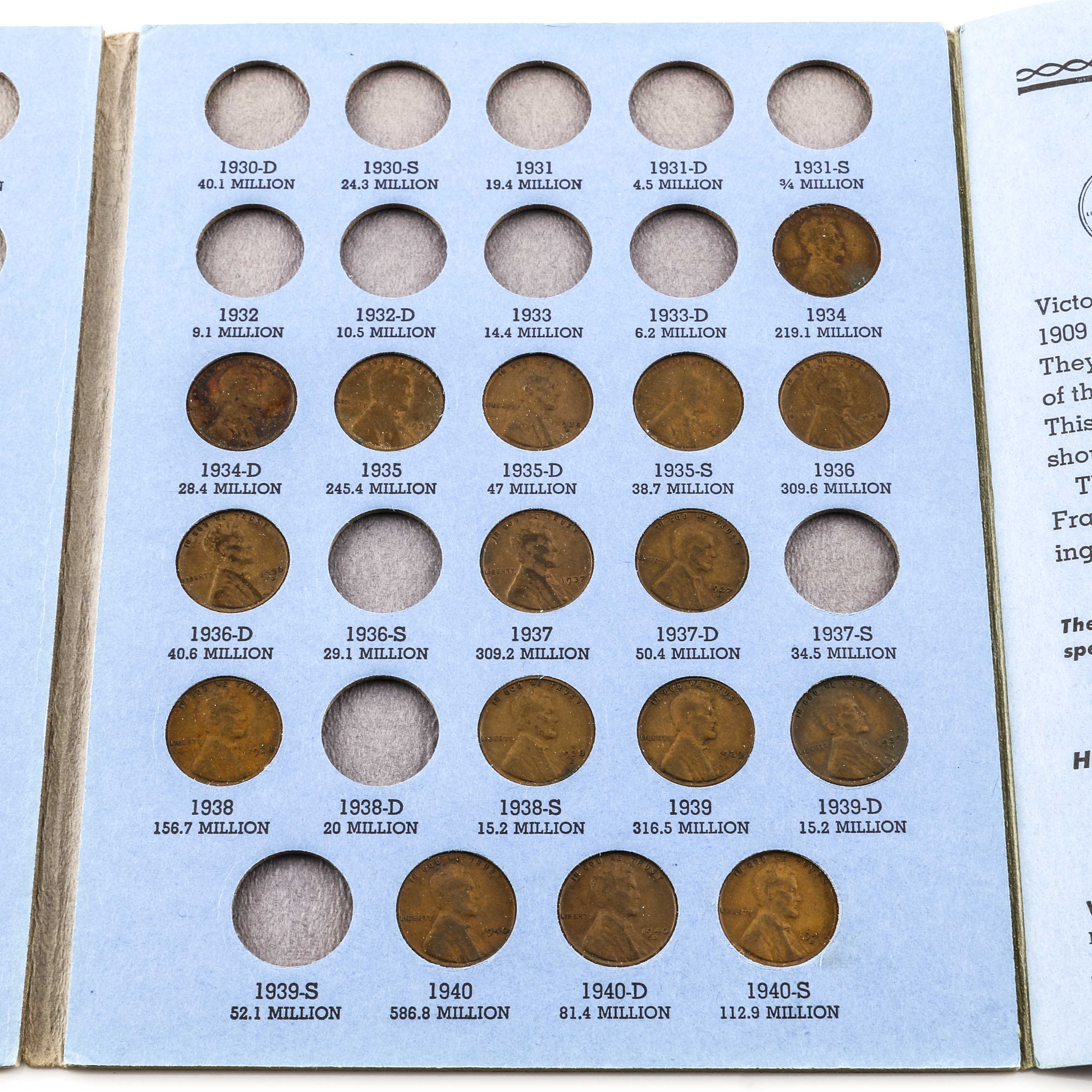 Whitman Binder of Lincoln Wheat Pennies
