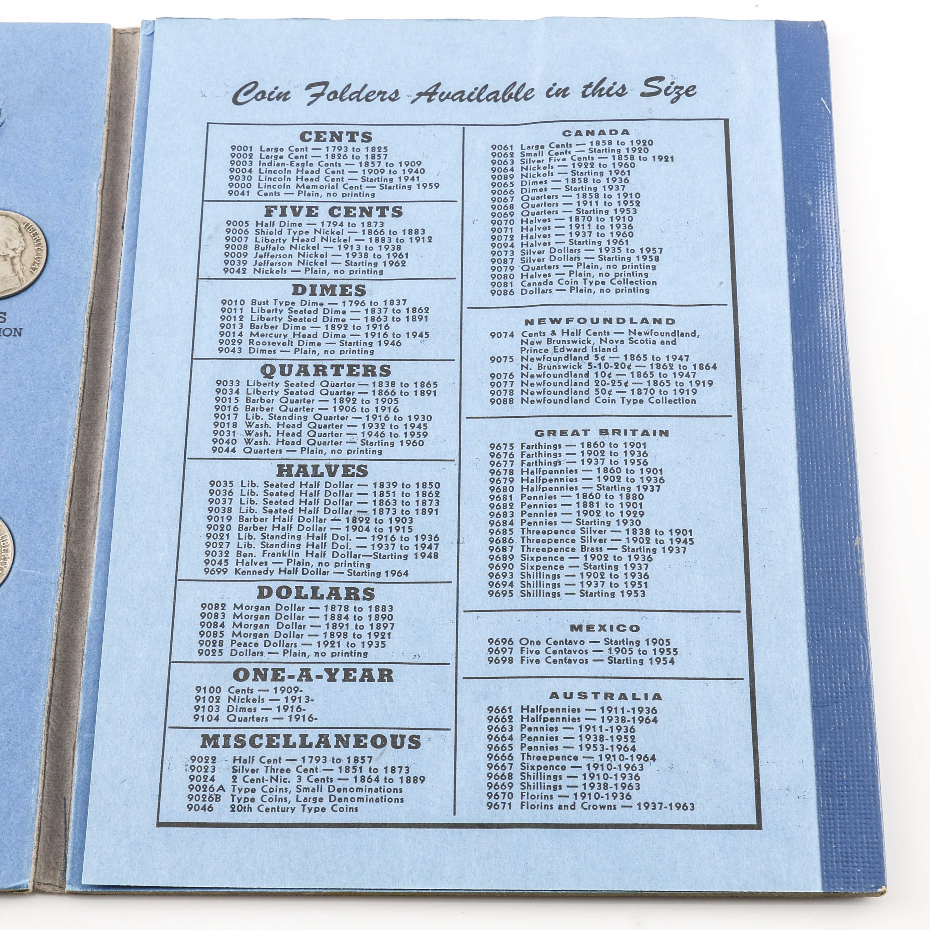 Whitman Binder of Jefferson Nickels