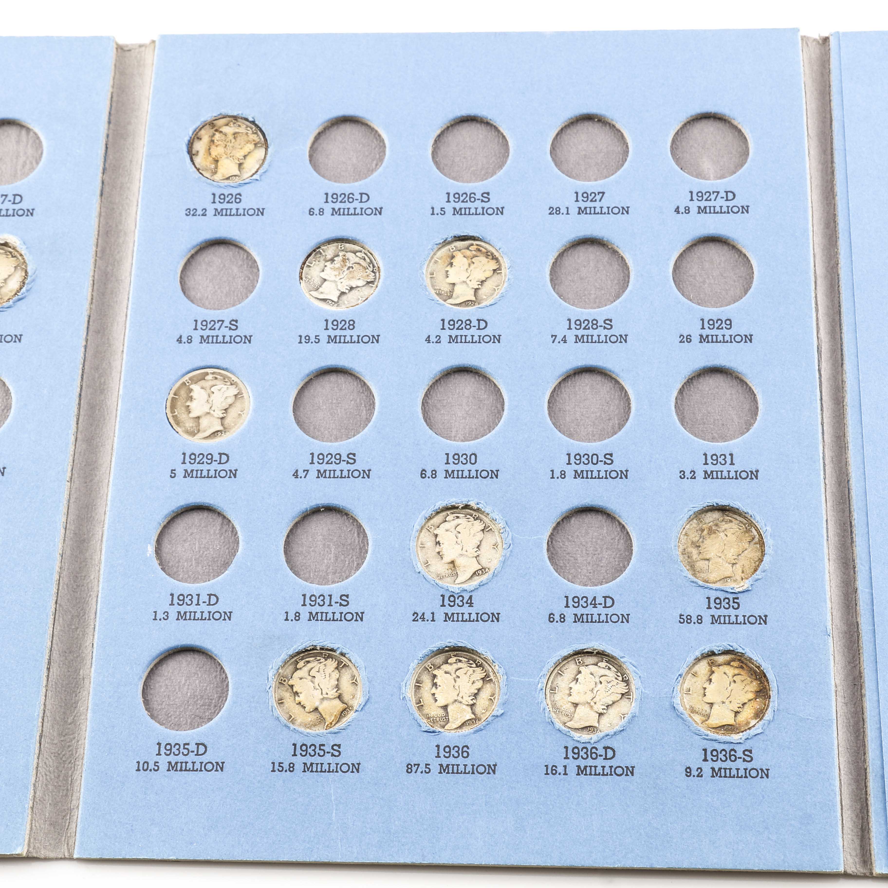 Whitman Binder of Mercury Silver Dimes