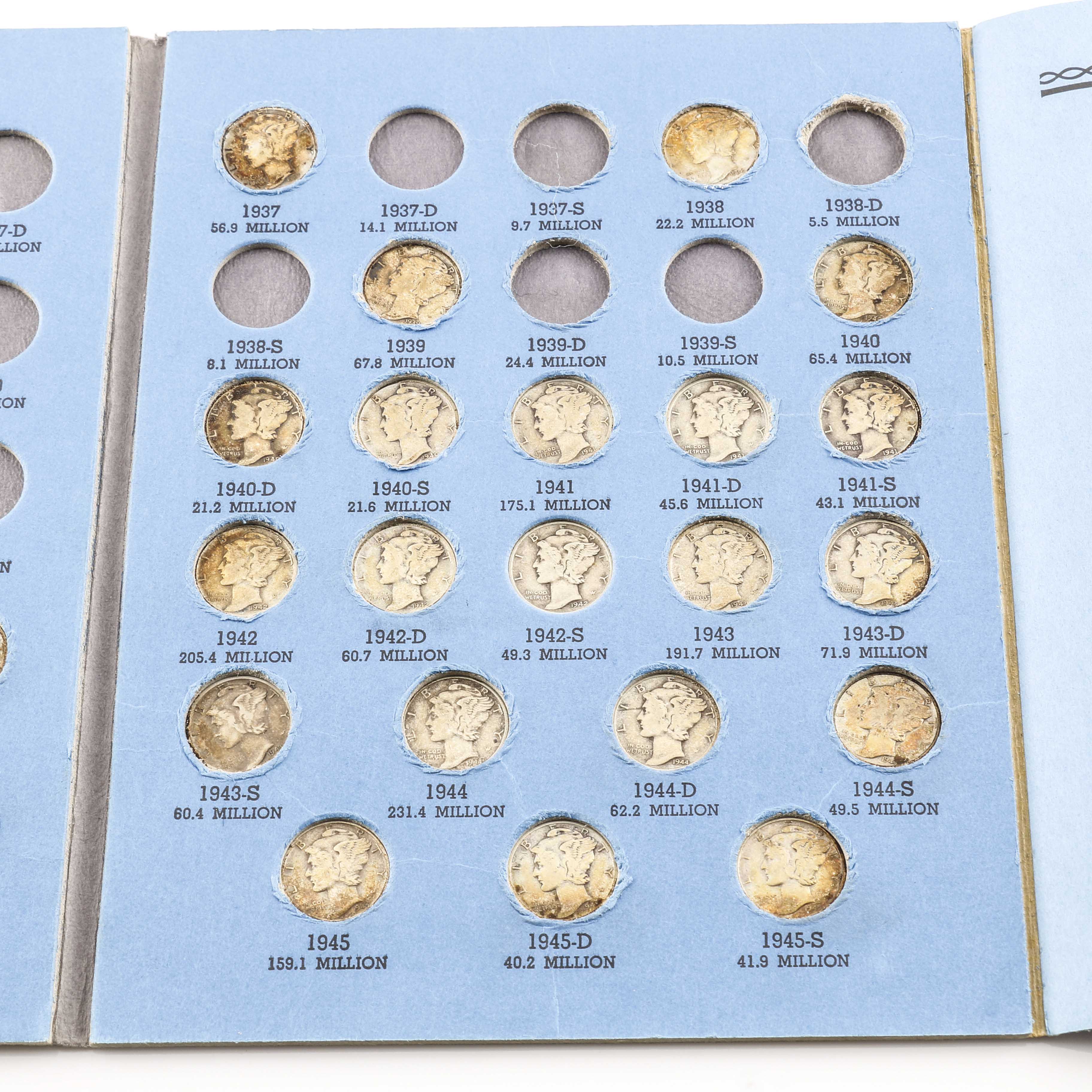 Whitman Binder of Mercury Silver Dimes