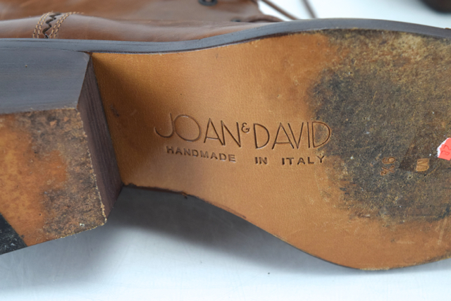 Brown Leather Joan & David Lace Up Tall Boots