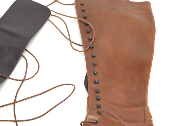 Brown Leather Joan & David Lace Up Tall Boots