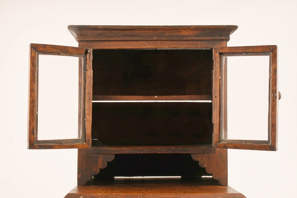 A 19th Oak Miniature Child's Stepback Cabinet