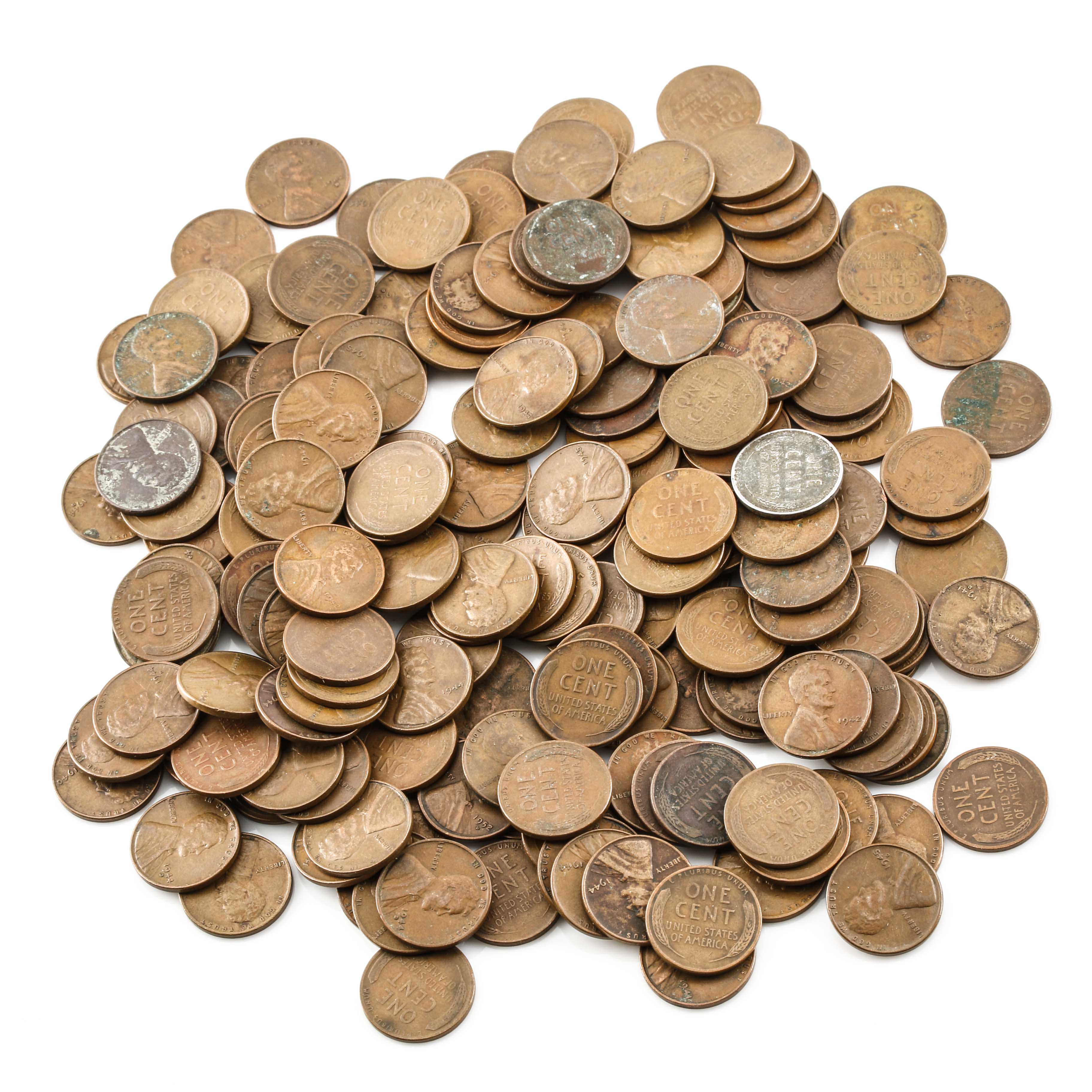 180 Wartime Lincoln Wheat Pennies
