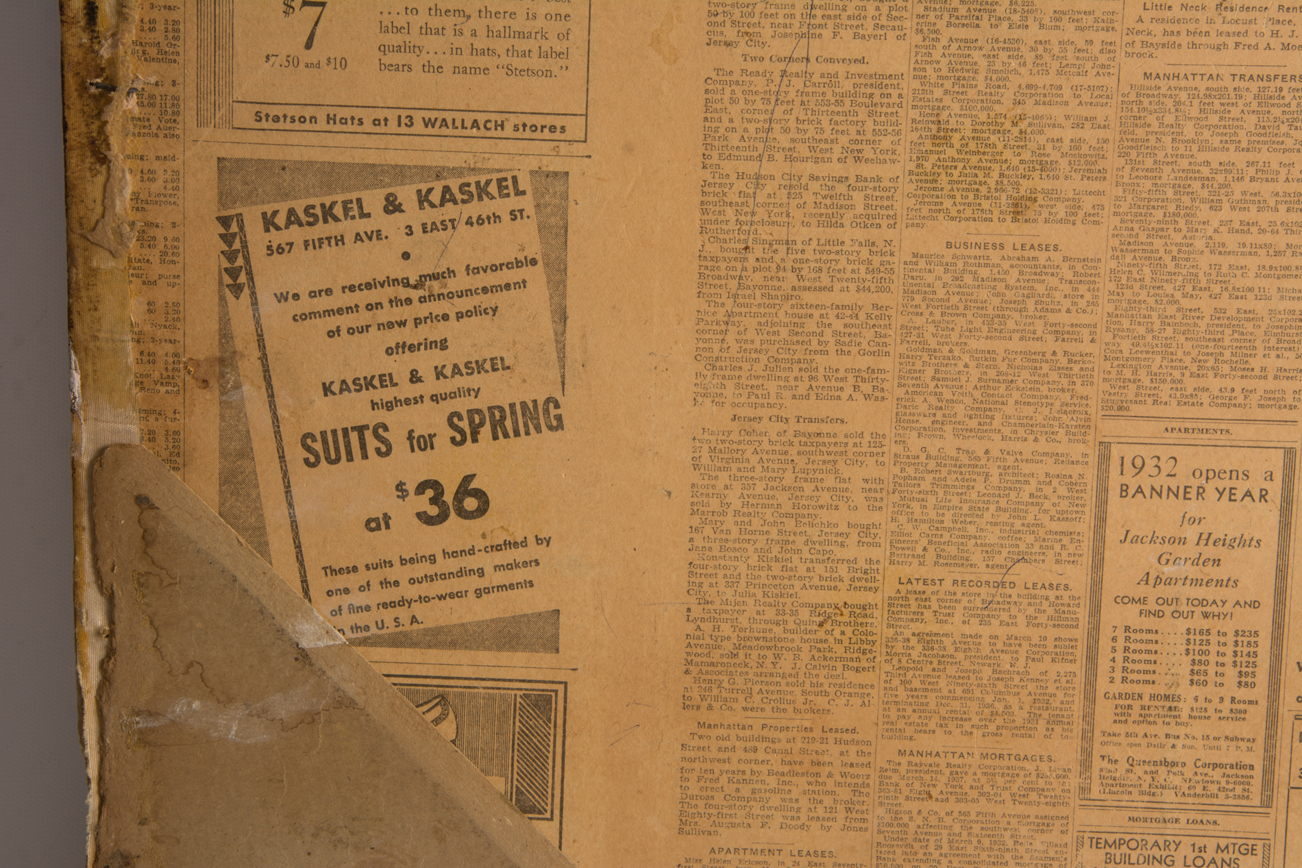 Antique Art Nouveau Desk Pad with Sterling Silver Corners