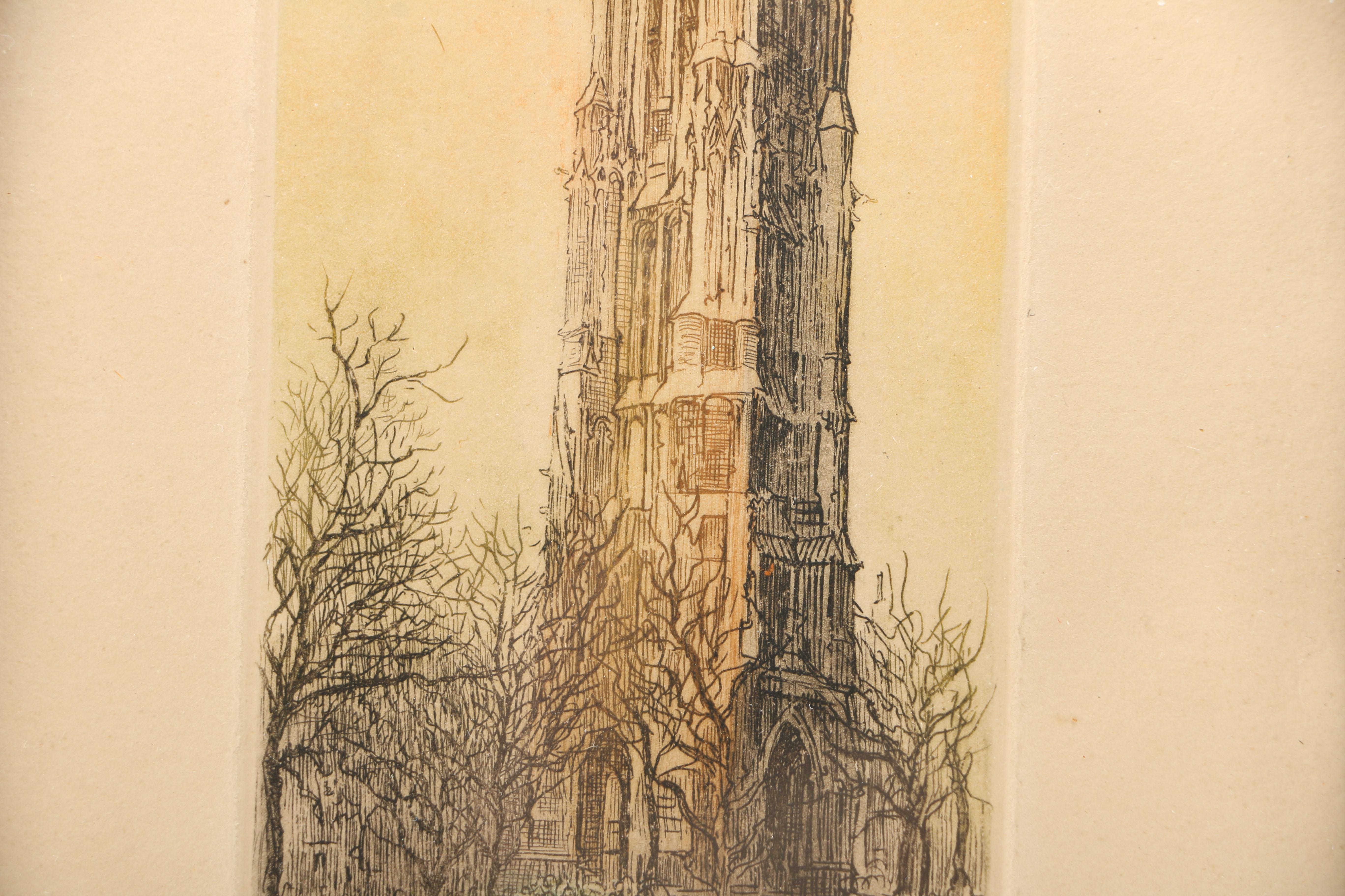 Leopold Robin Aquatint Etchings on Paper Parisian Street Scenes